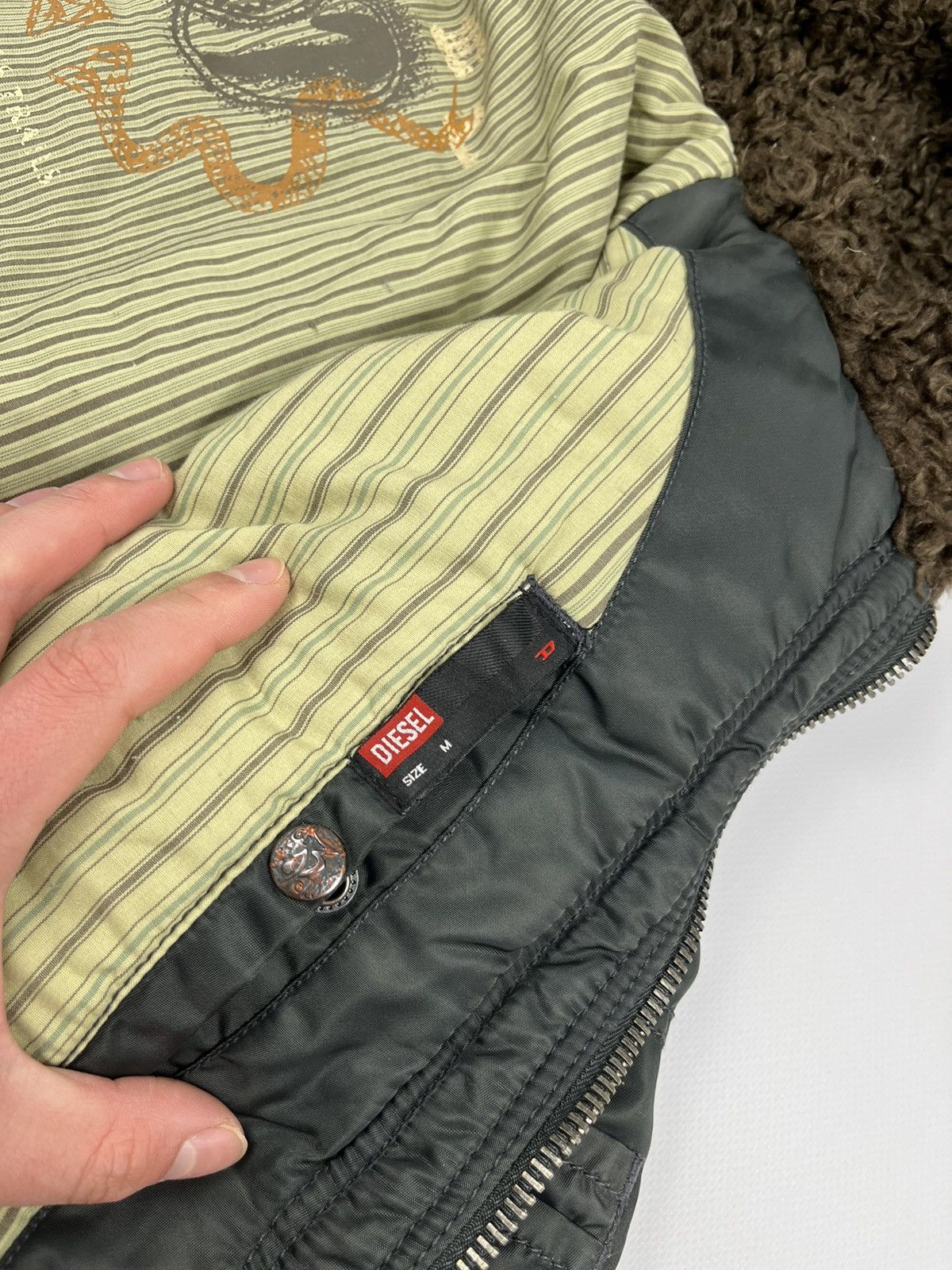 DIESEL Vintage flight jacket thrashed faded bomber MA-1 y2k