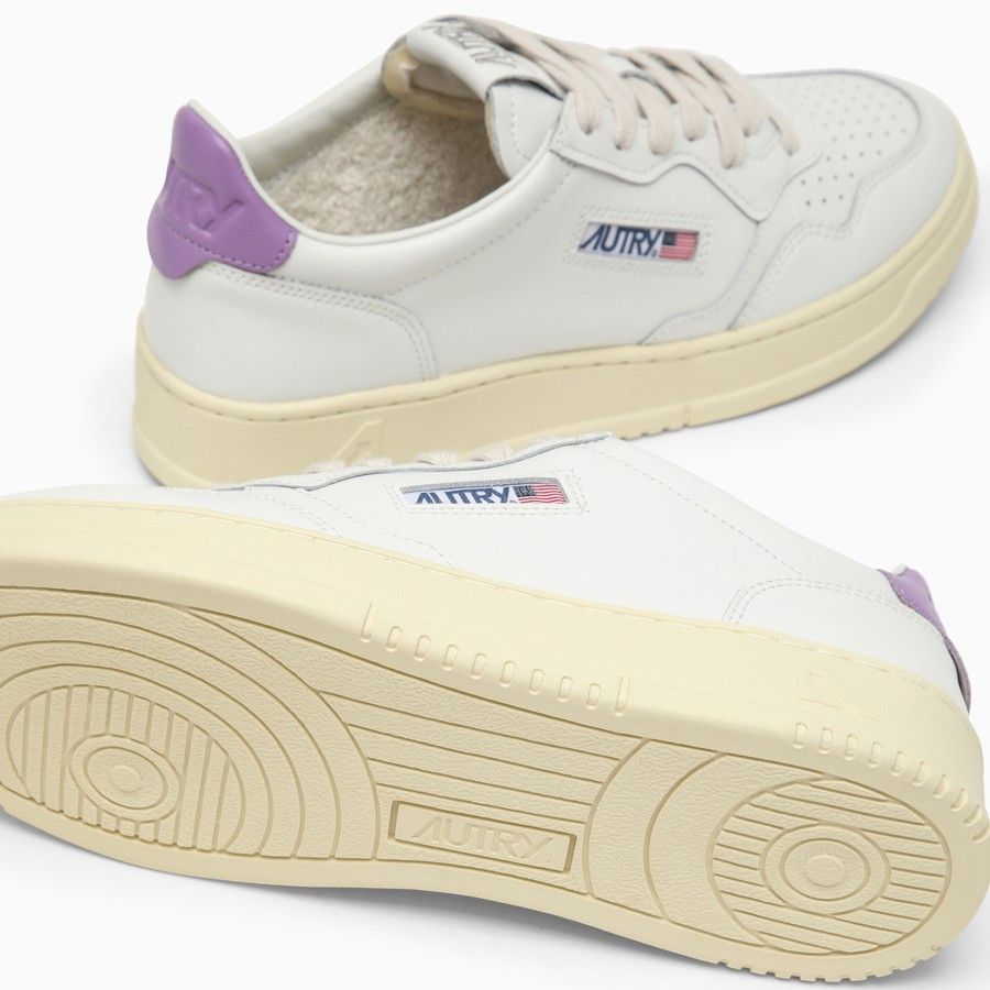 AUTRY o1d2blof0824 Leather Low-Top Sneakers in White & Lavender Size US 6 / IT 36 - 5 Thumbnail