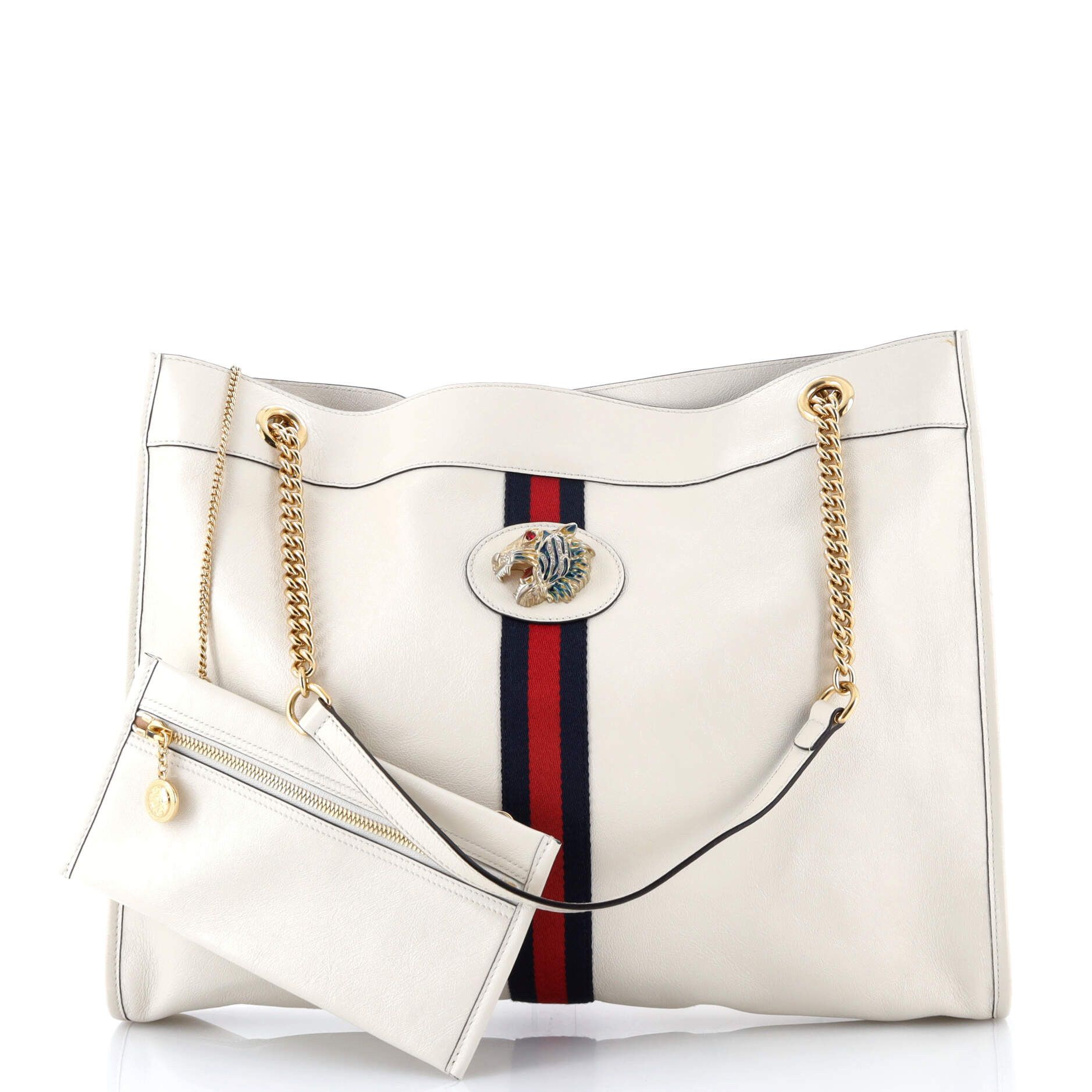 Gucci Rajah Chain Tote Leather Large Size ONE SIZE - 1 Thumbnail