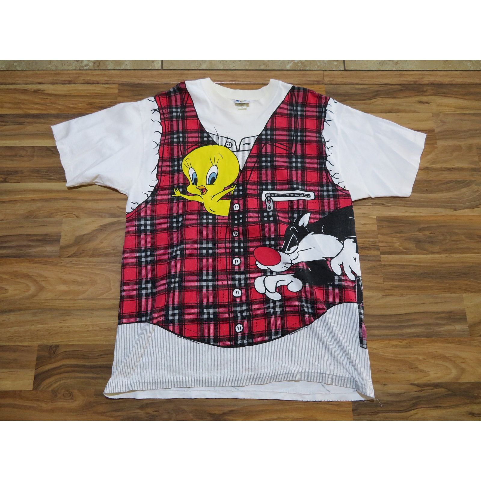 Other Looney Tunes Bugs Bunny Sylvester Tweety T-shirt Sz XL 1990s Size US XL / EU 56 / 4 - 2 Thumbnail