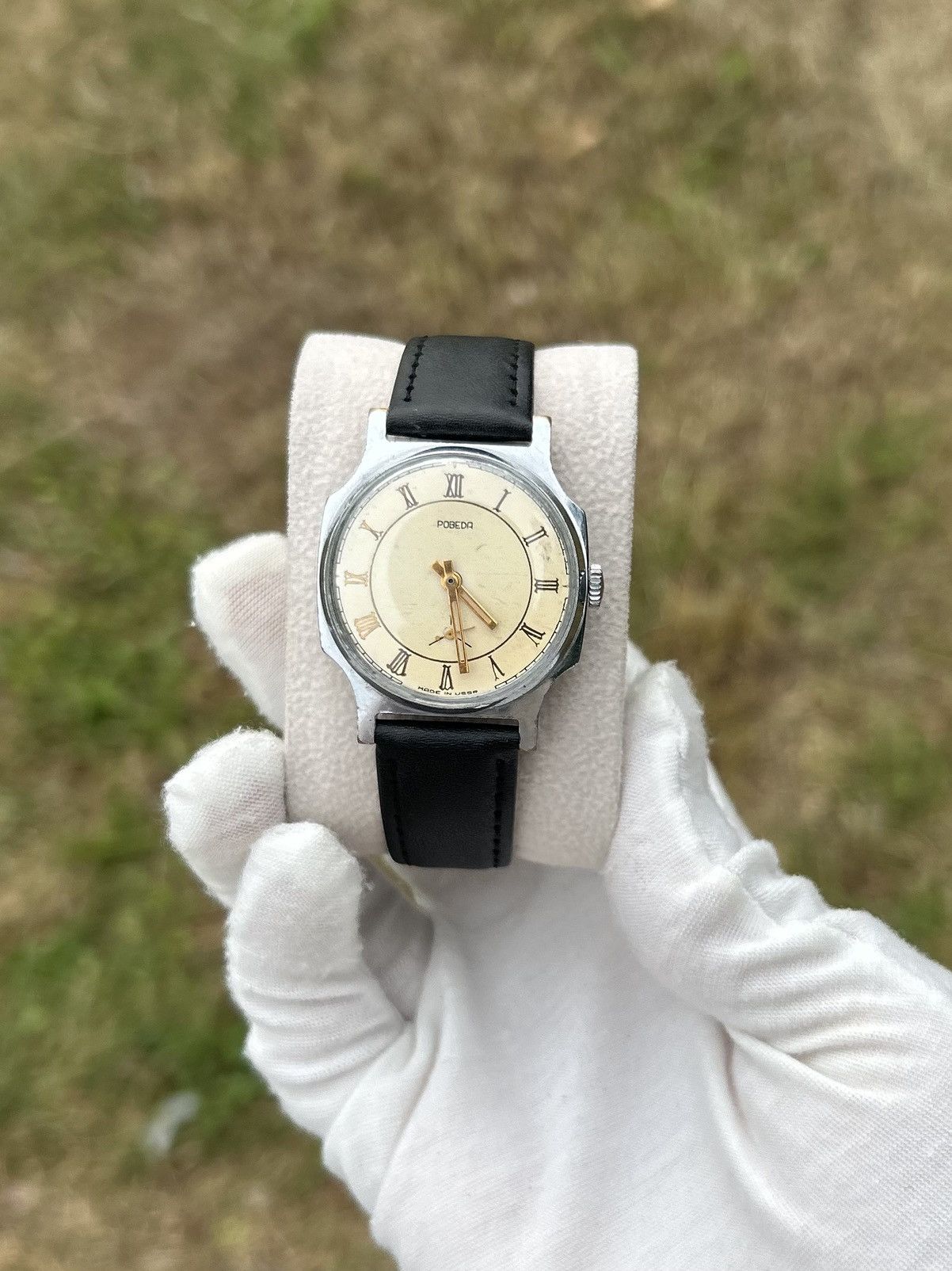 Vintage Vintage Watch Pobeda Made in USSR Soviet Mechanical 1980s Size ONE SIZE - 7 Thumbnail