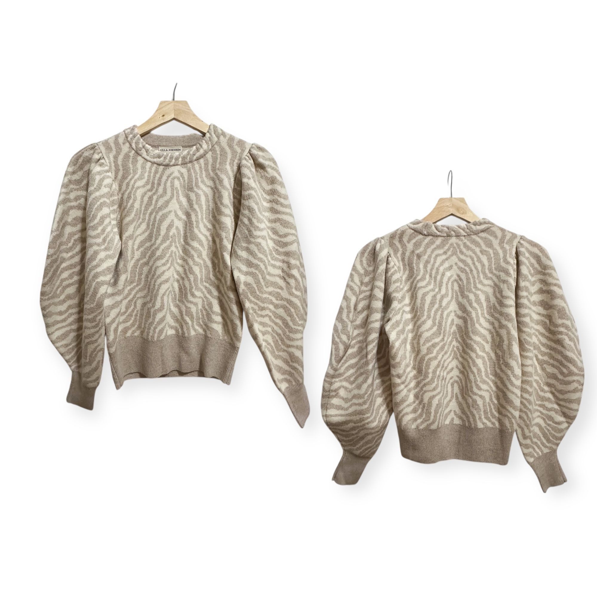 Ulla Johnson Ulla Johnson Massey Pullover Zebra Stripe Merino Wool Balloo Size XS / US 0-2 / IT 36-38 - 14 Thumbnail