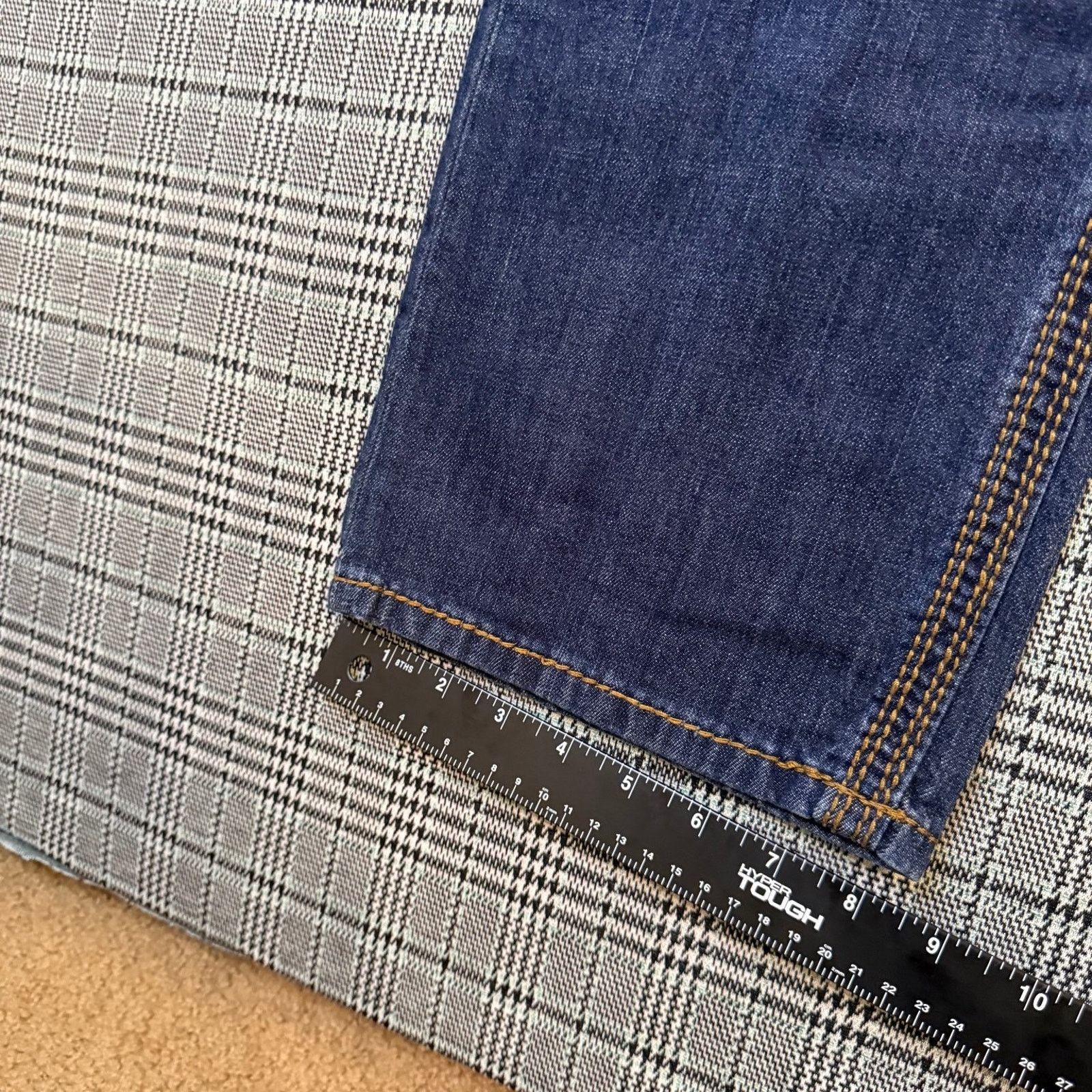 Seven 7 Seven7 Men's Jeans Dark Blue Denim Straight Fit Cotton 34x30 Size US 34 / EU 50 - 4 Thumbnail