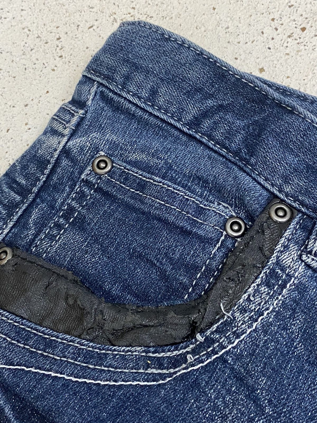 If Six Was Nine × Japanese Brand × Le Grande Bleu (L.G.B.) Unbrand Jean Japan Whisker Clawn Mark Design Straight Cut Size US 28 / EU 44 - 9 Thumbnail