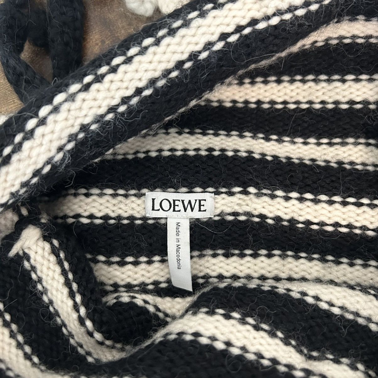 Loewe Loewe heavyweight striped tassel fringe wool sweater Size US L / EU 52-54 / 3 - 4 Thumbnail