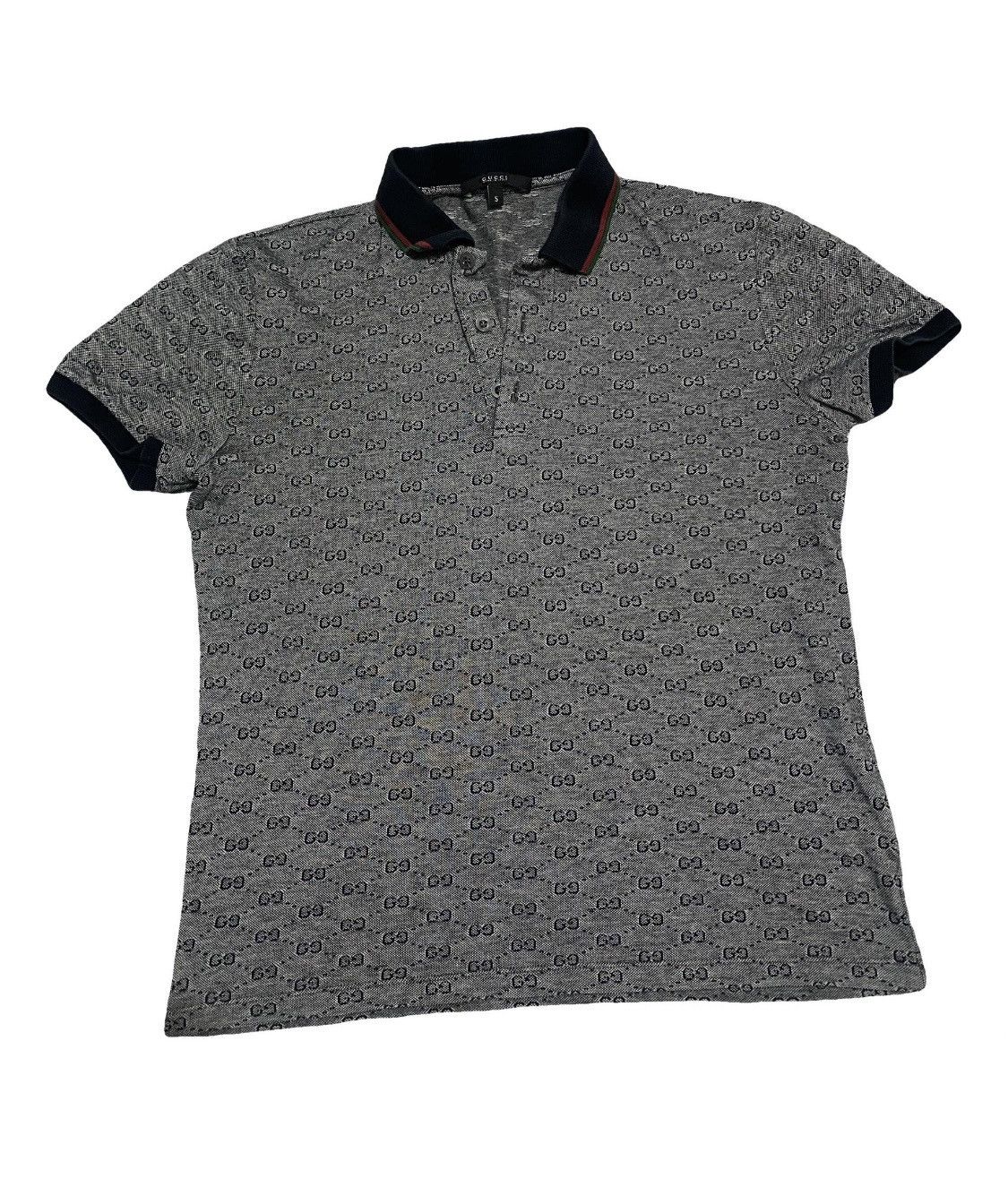 Gucci Vintage luxury gucci gg drip monogram polo shirt Size US S / EU 44-46 / 1 - 1 Thumbnail