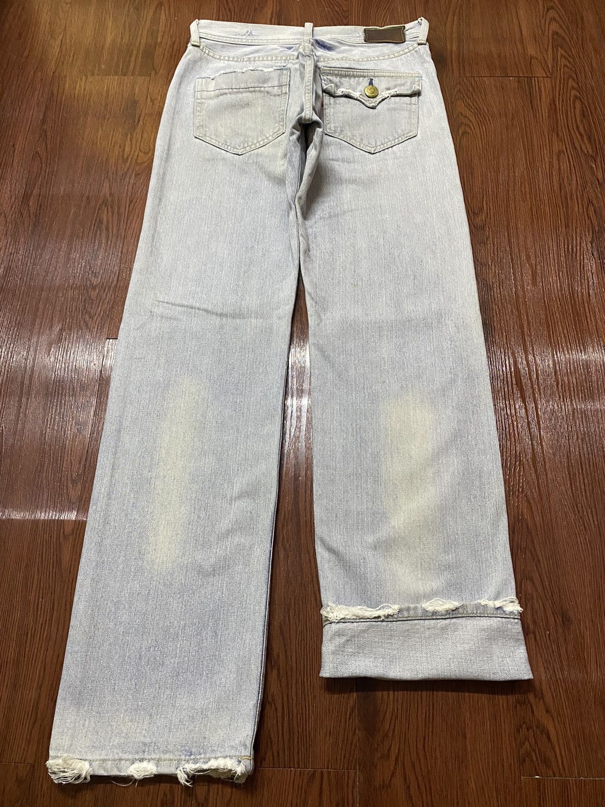Levi's Vintage Clothing Vintage Levis 705 90’s Selvedge Faded Wash Distressed Jeans Size US 29 - 2 Thumbnail