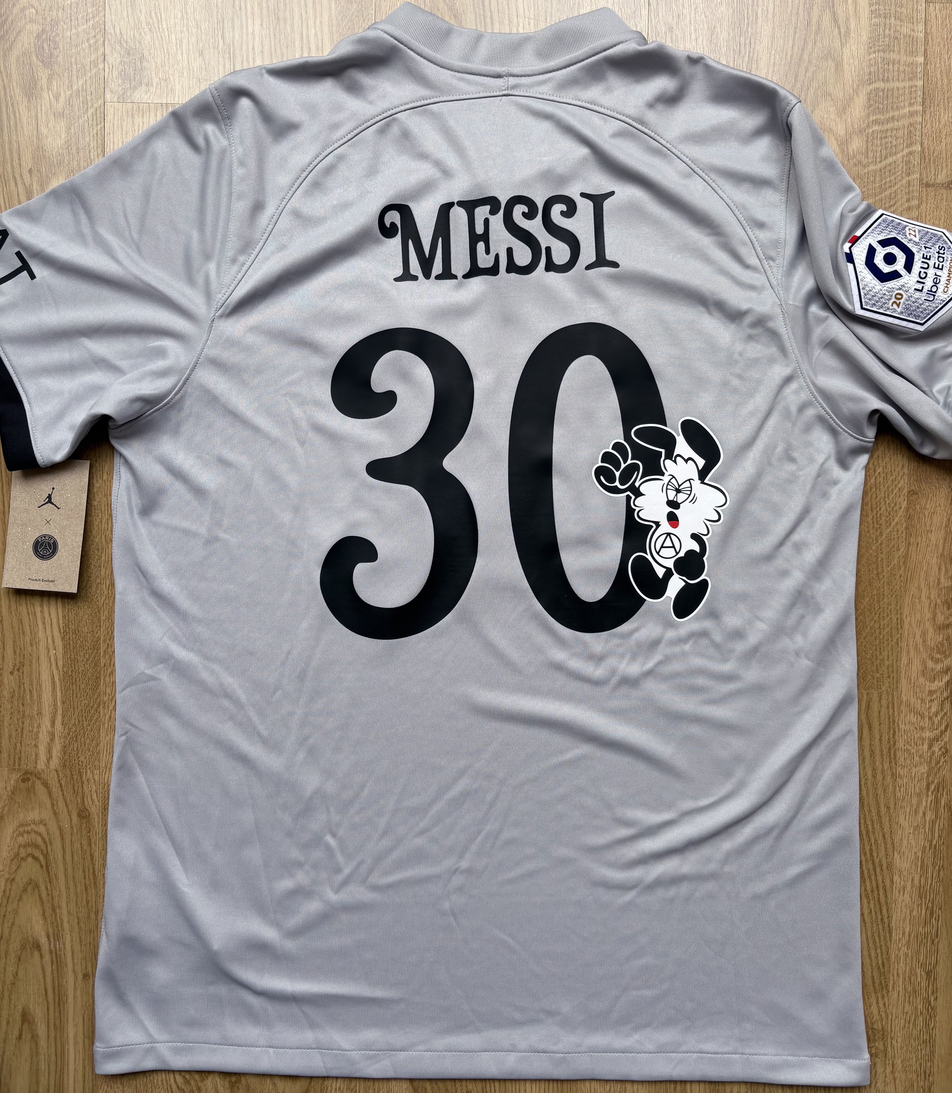 Jordan Brand PSG 22/23 Away Jersey – Messi #30 VERDY – Size L – NWT Size US L / EU 52-54 / 3 - 12 Thumbnail