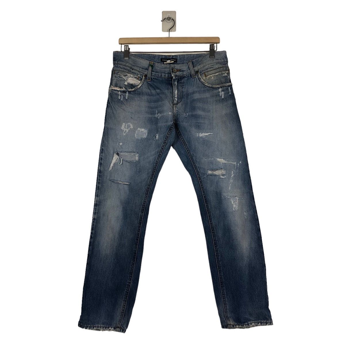 Dolce & Gabbana 🔥Loose Cut Distressed Punk Design Constructed Jeans D&G Size US 34 / EU 50 - 1 Thumbnail