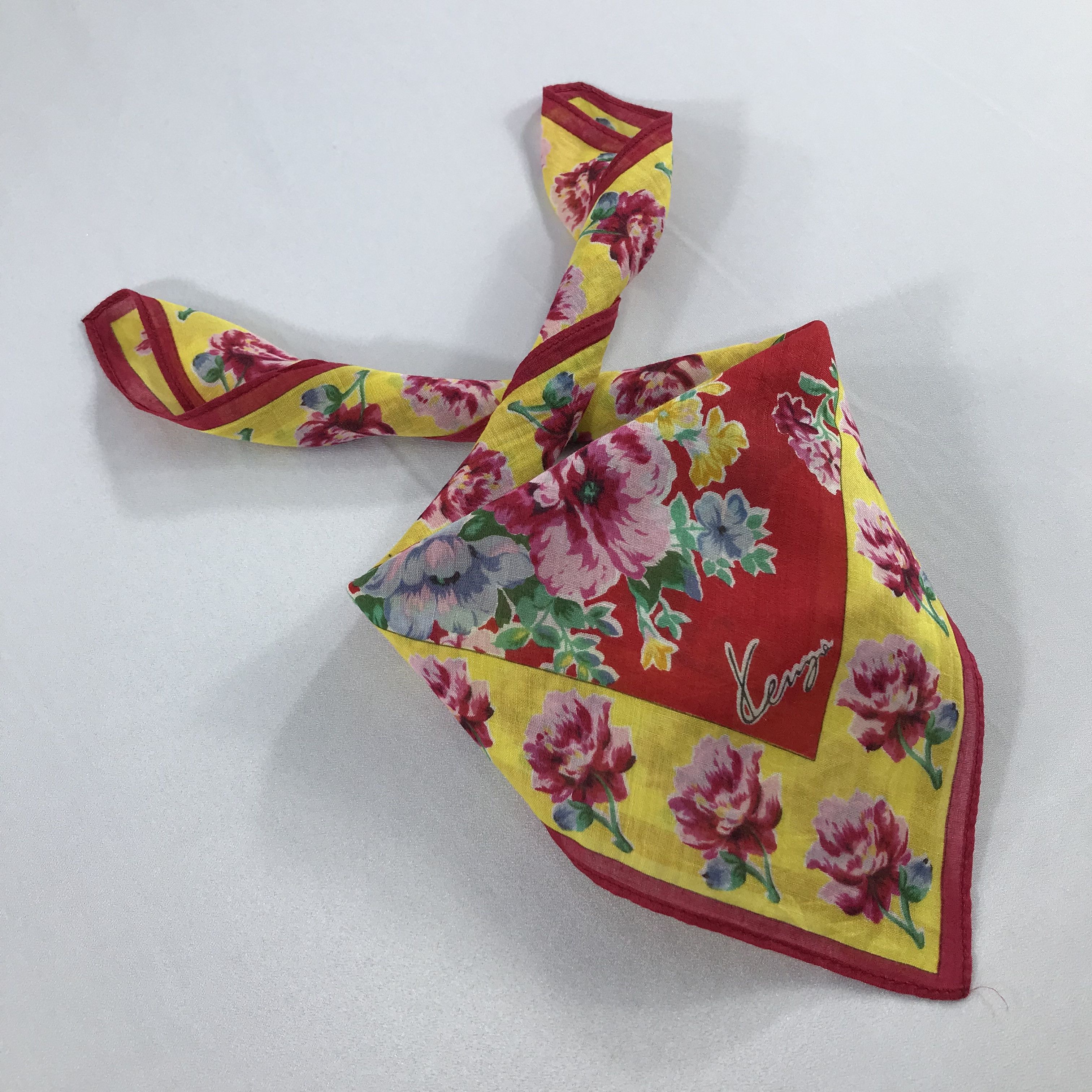 Kenzo × Vintage Kenzo Bandana / Handkerchief / Neckerchief - S2342 Size ONE SIZE - 4 Thumbnail