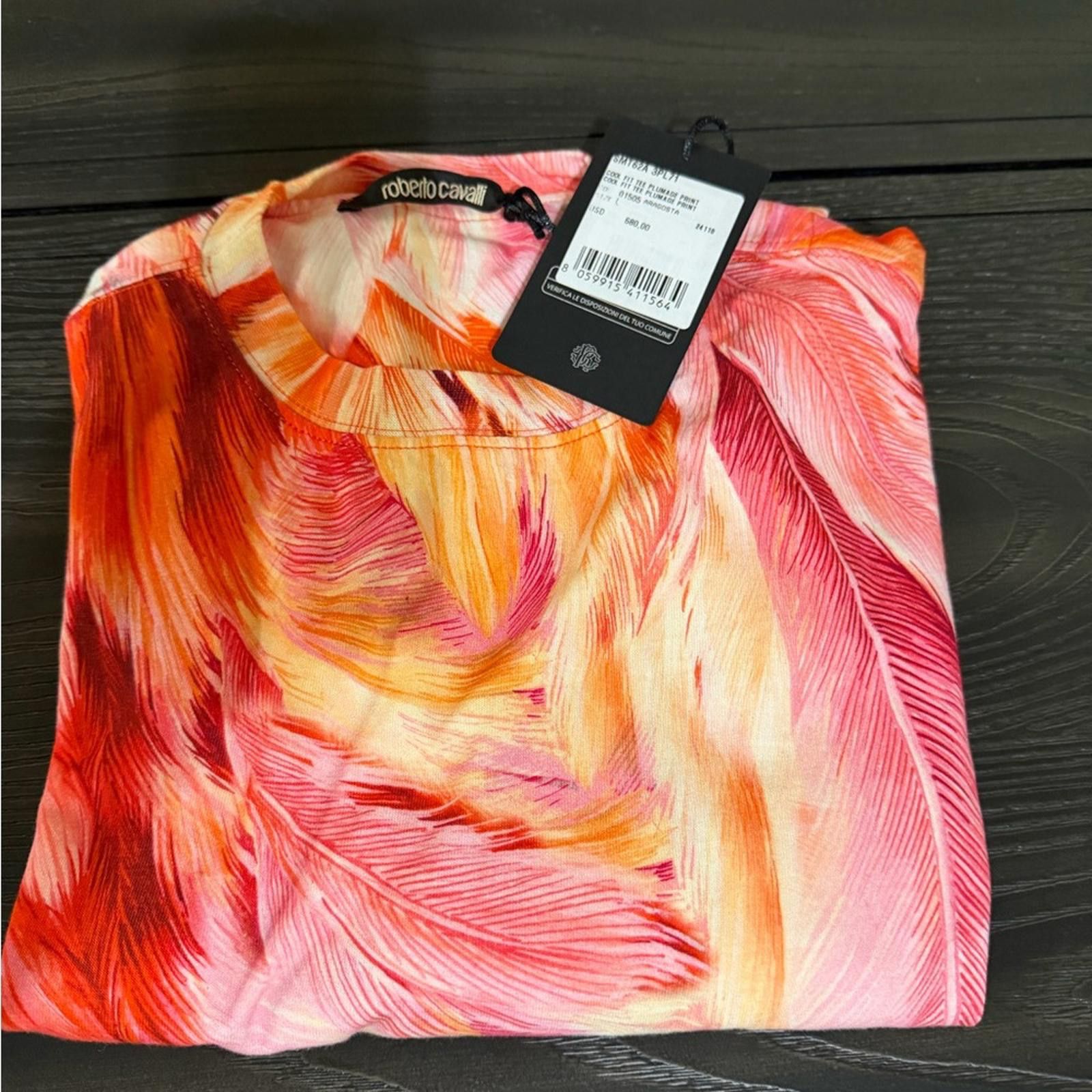 Roberto Cavalli Roberto Cavalli L Crew Neck T-Shirt - NWT & Hologram Cert Size US L / EU 52-54 / 3 - 4 Thumbnail