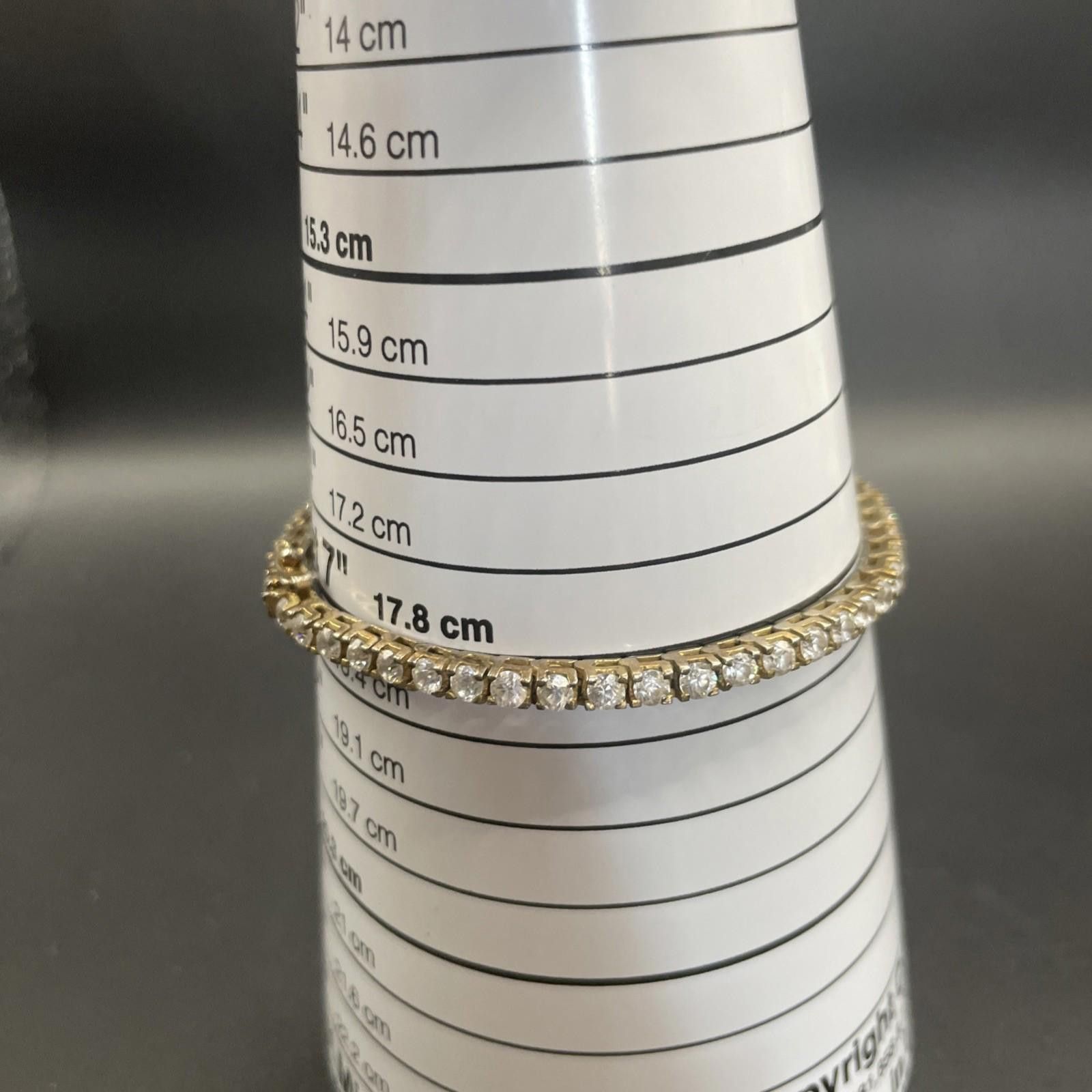 The Unbranded Brand PAJ 925 Sterling Silver Square Cubic Zirconia Bracelet 7” Size ONE SIZE - 4 Thumbnail