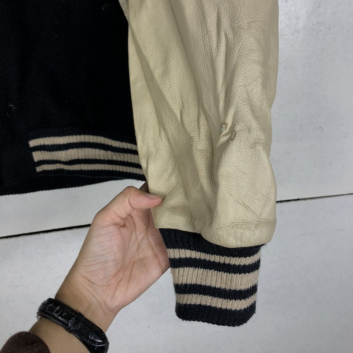 Chaps Ralph Lauren 🔥VINTAGE JUMPER VARSITY LEATHER JACKET CHAPS RALPH LAUREN Size US L / EU 52-54 / 3 - 19 Thumbnail