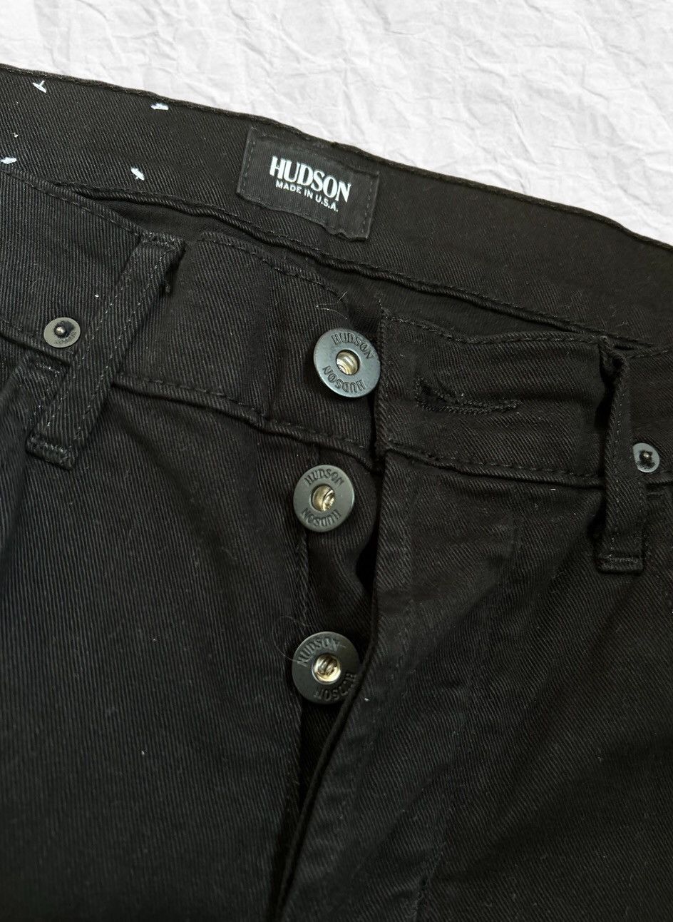 Hudson Hudson Byron Slim Straight Black Jeans Size US 31 - 4 Thumbnail
