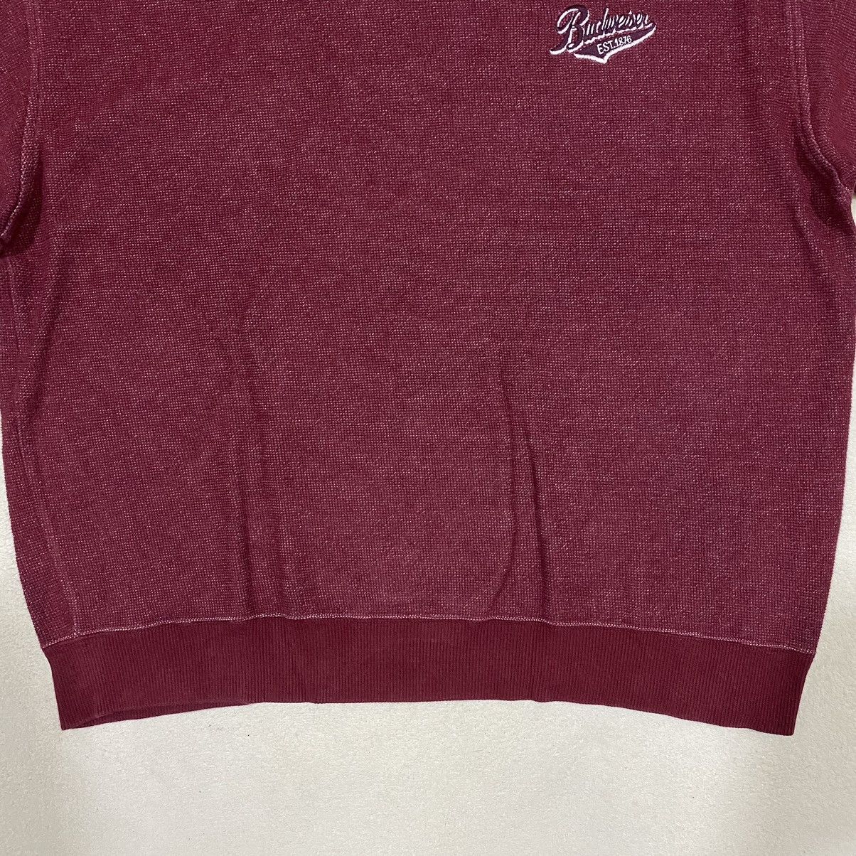 Budweiser × Vintage Vintage BUDWEISER Small Embroidered Logo Sweatshirt Size US XL / EU 56 / 4 - 3 Thumbnail