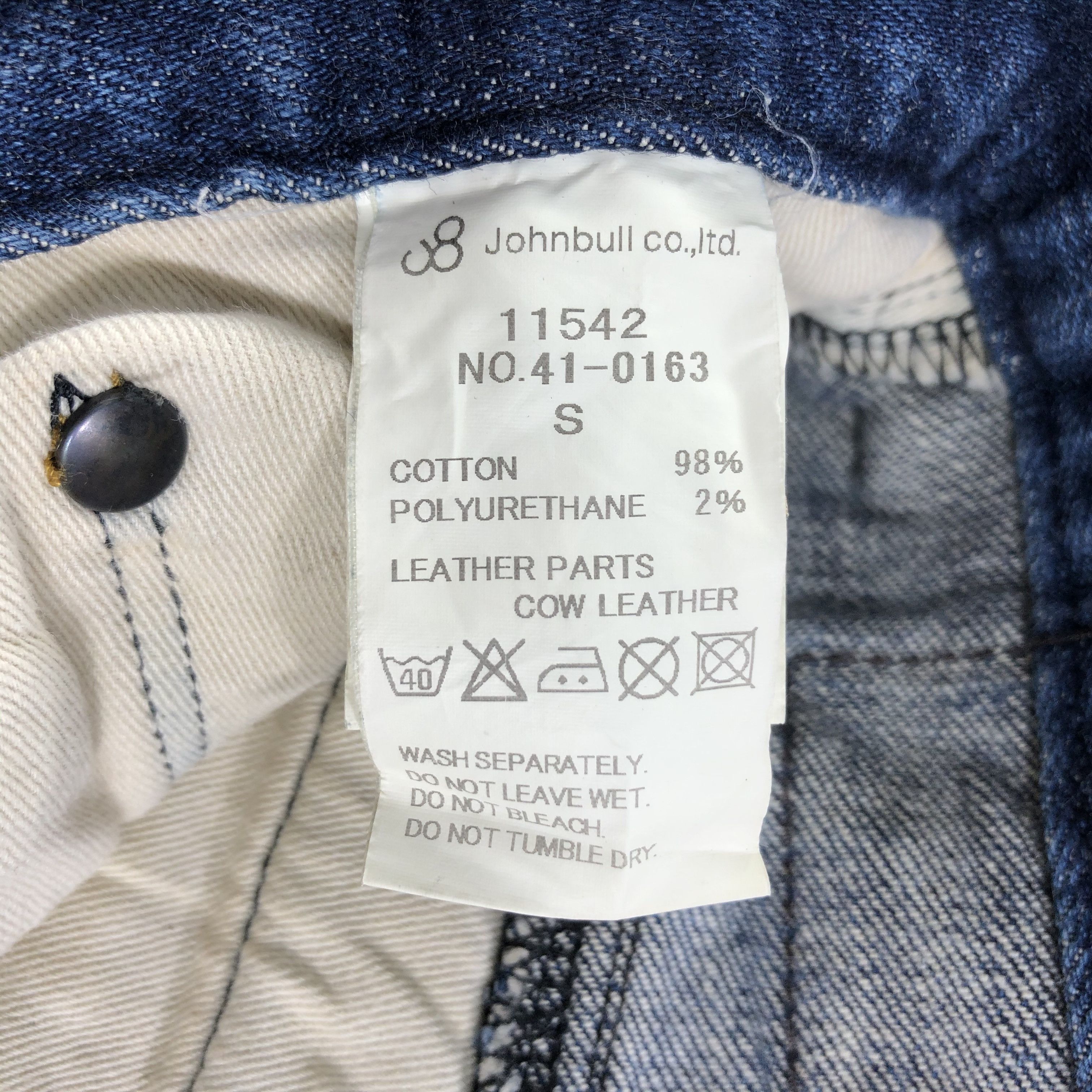 Japanese Brand John Bull Jeans Blue Wash Denim KJ1614 Size US 28 / EU 44 - 9 Thumbnail