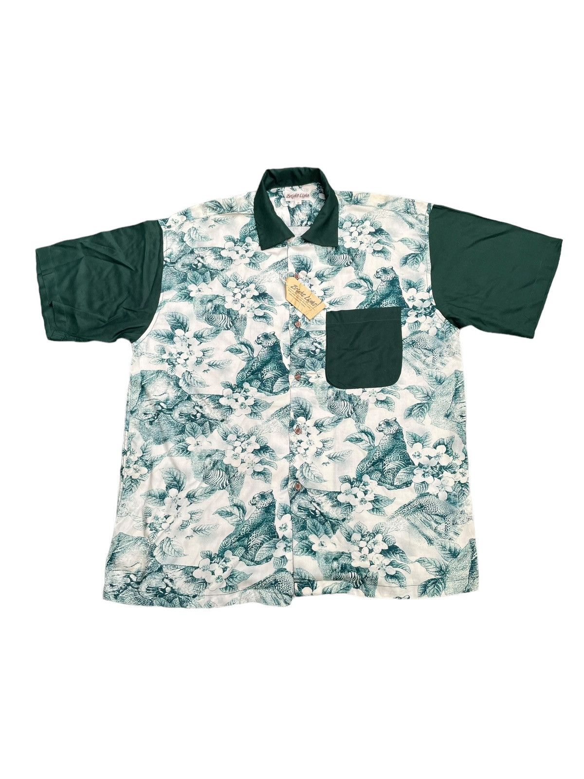 Japanese Brand Bright Light Rayon Leopard Full Print Shirt Size US L / EU 52-54 / 3 - 1 Thumbnail