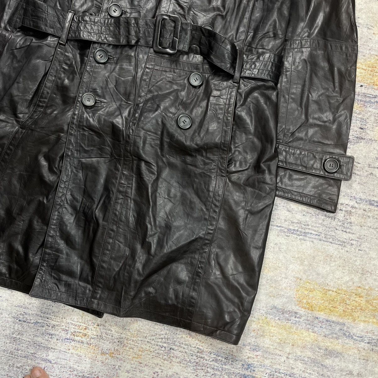Dirk Bikkembergs Vintage Dirk Bikkembergs leather long coat Size US L / EU 52-54 / 3 - 7 Thumbnail