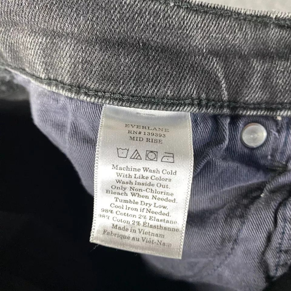 Everlane Everlane Jeans Women's 26 Ankle Charcoal Wash Denim Skinny Size 26" / US 2 / IT 38 - 8 Thumbnail