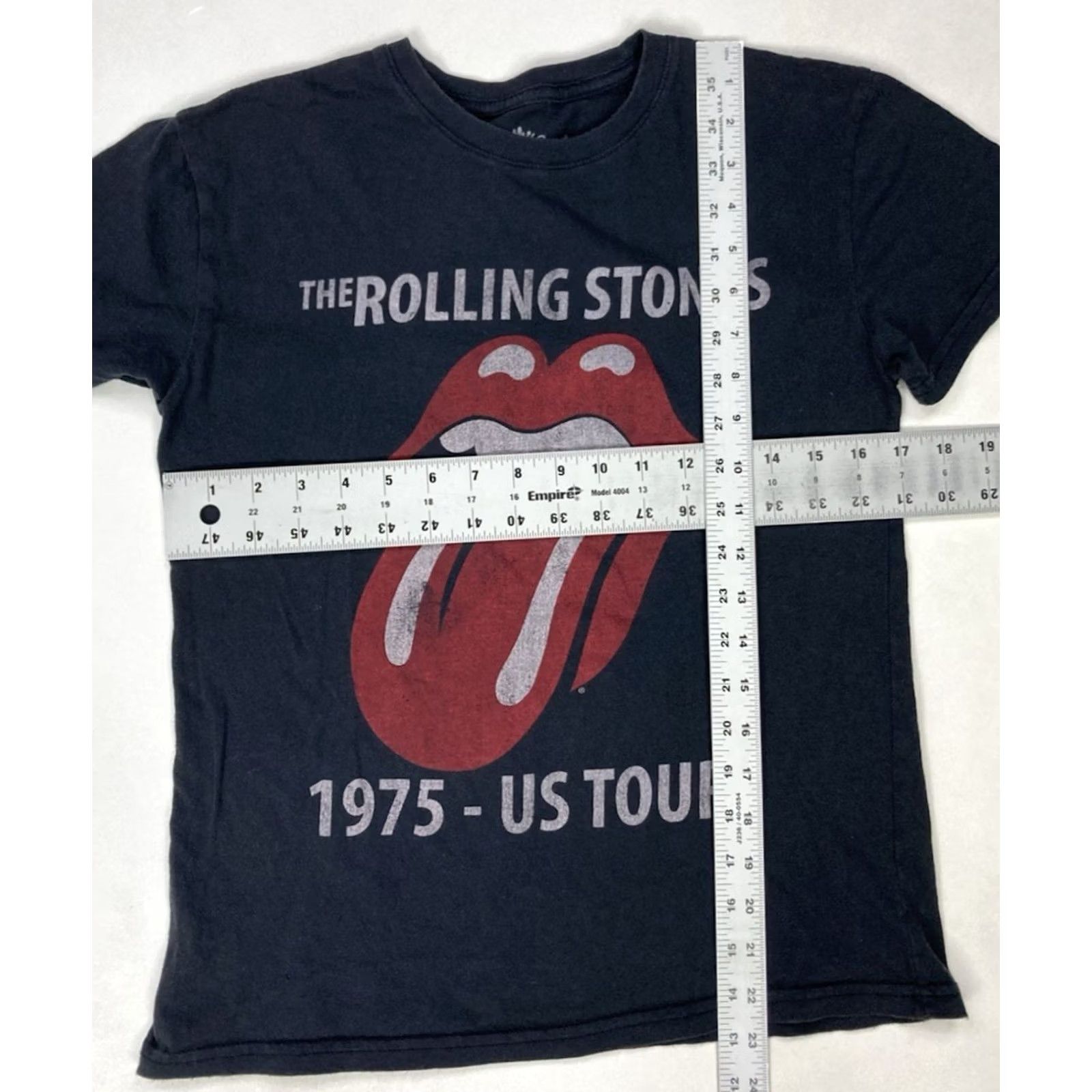 Vintage The Rolling Stones T-Shirt Womens Small Black Music Merch 1975 US Tour Crew Neck Short Sleeve Cotton Size S / US 4 / IT 40 - 5 Thumbnail