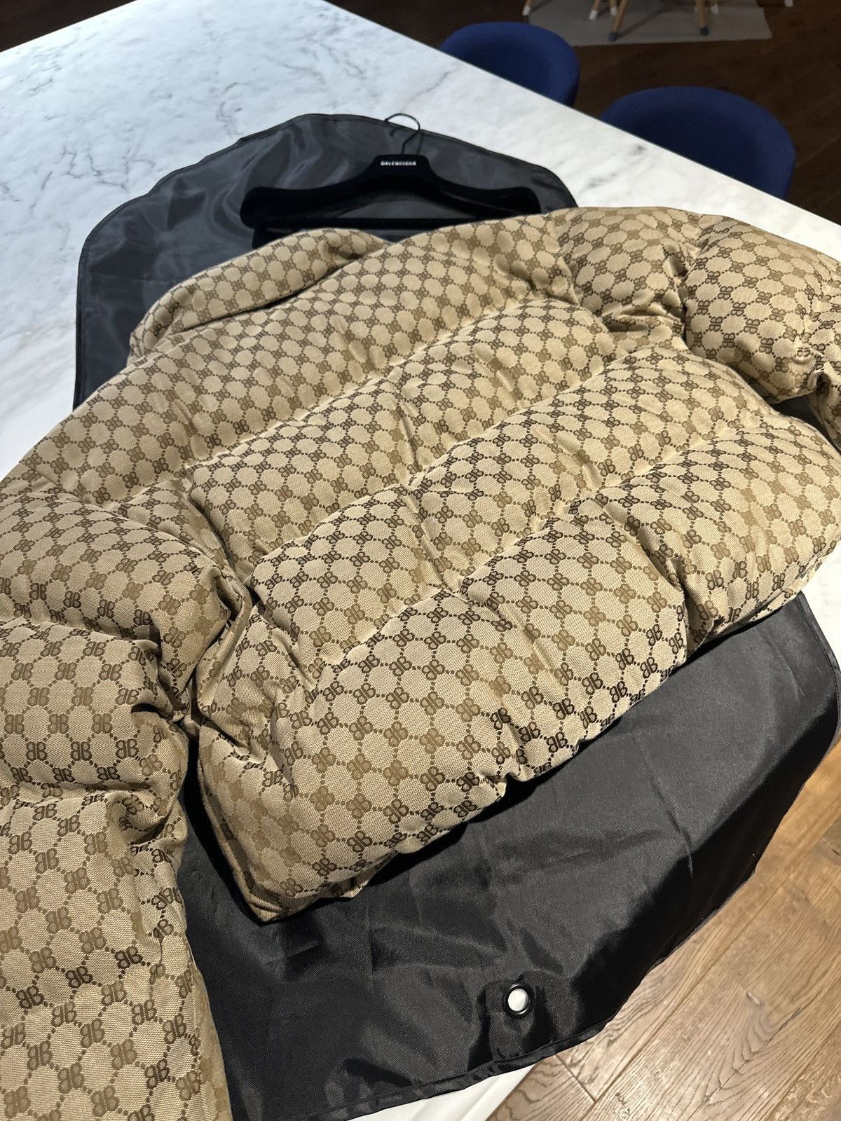 Balenciaga × Gucci Balenciaga X Gucci Puffer Canvas Jacquard Size S / US 4 / IT 40 - 7 Thumbnail