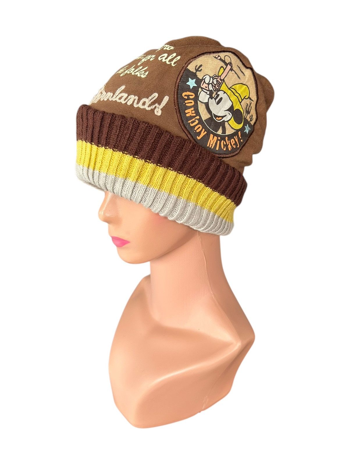 Japanese Brand × Kapital × Vintage Mickey Mouse Cowboy Vintage Design Beanie Hats Size ONE SIZE - 2 Thumbnail