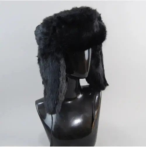 Other Warm Natural Rabbit Fur Bomber Hat Size ONE SIZE - 1 Thumbnail