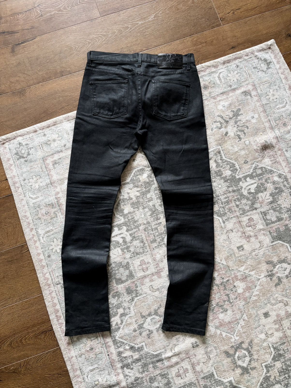If Six Was Nine Naked & Famose Y2K Wax Coated Black Stretch Size US 32 / EU 48 - 2 Thumbnail