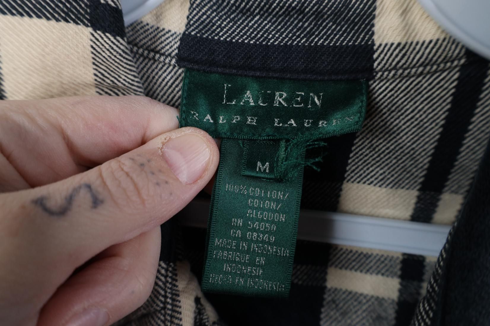 Polo Ralph Lauren Vintage 90s Ralph Lauren Spell Out Flannel Shirt Zip Jacket Size M / US 6-8 / IT 42-44 - 13 Thumbnail