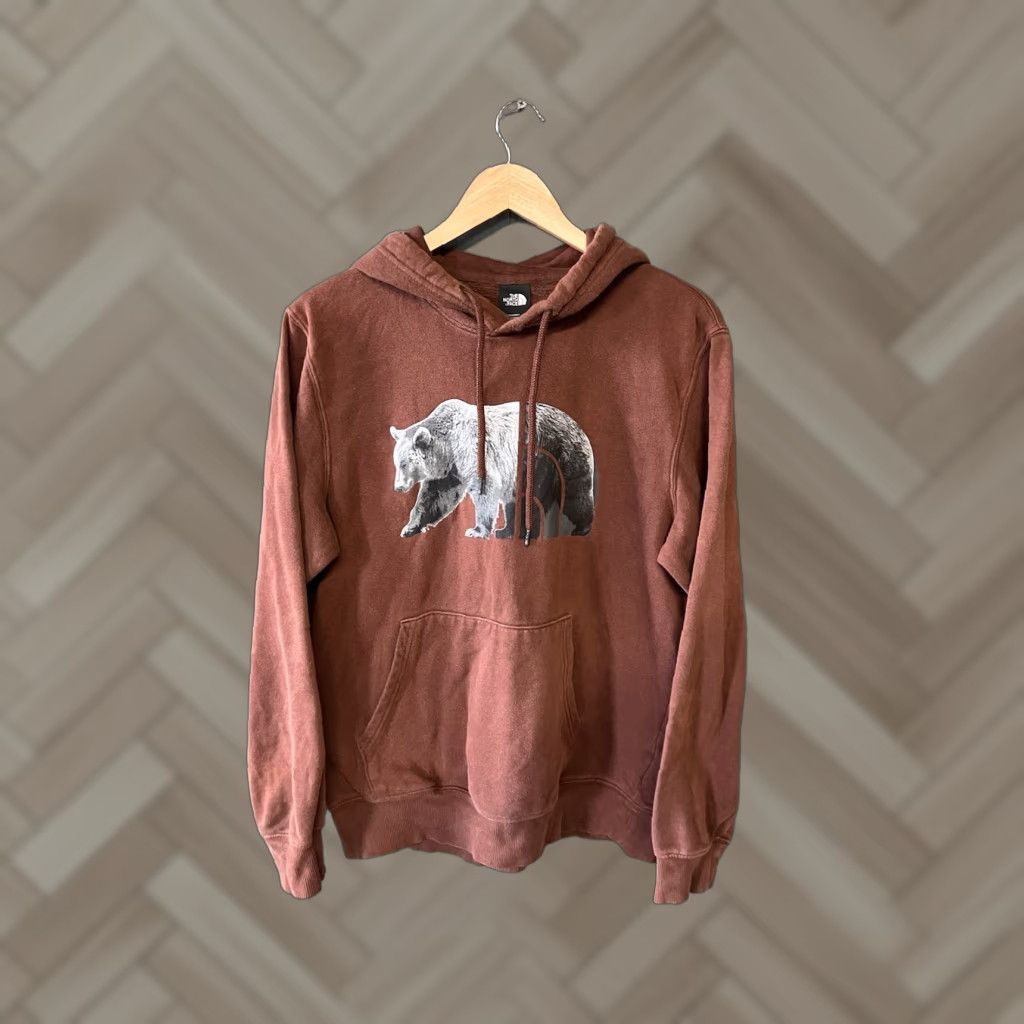 The North Face The North Face Mens Brown Bear Graphic Pullover Hooded Sweatshirt Size Medium Size US M / EU 48-50 / 2 - 1 Thumbnail
