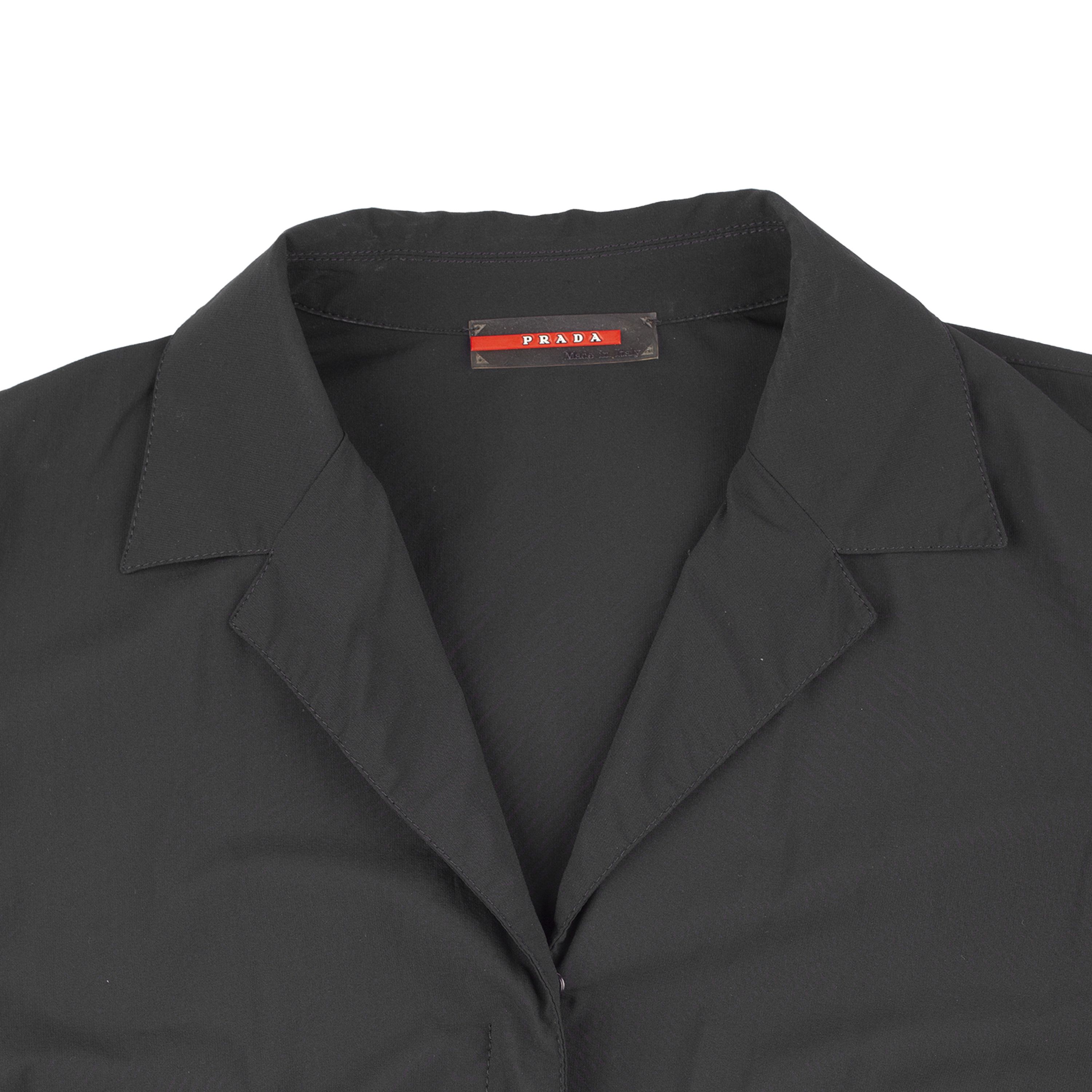 Prada Prada Sport Black Polyamide Vintage Short Sleeve Shirt Size L / US 10 / IT 46 - 4 Thumbnail