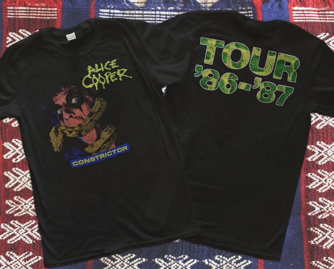 Vintage NEW 1986 Alice Cooper Constrictor Tour Shirt | Grailed