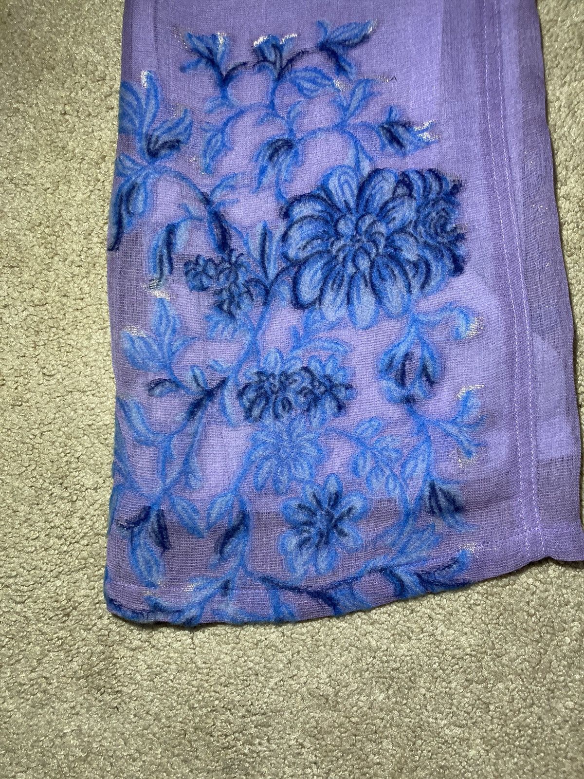 20471120 SS1999 20471120 Secret Flower Garden Floral Lavender Pants M Size US 30 / EU 46 - 3 Thumbnail