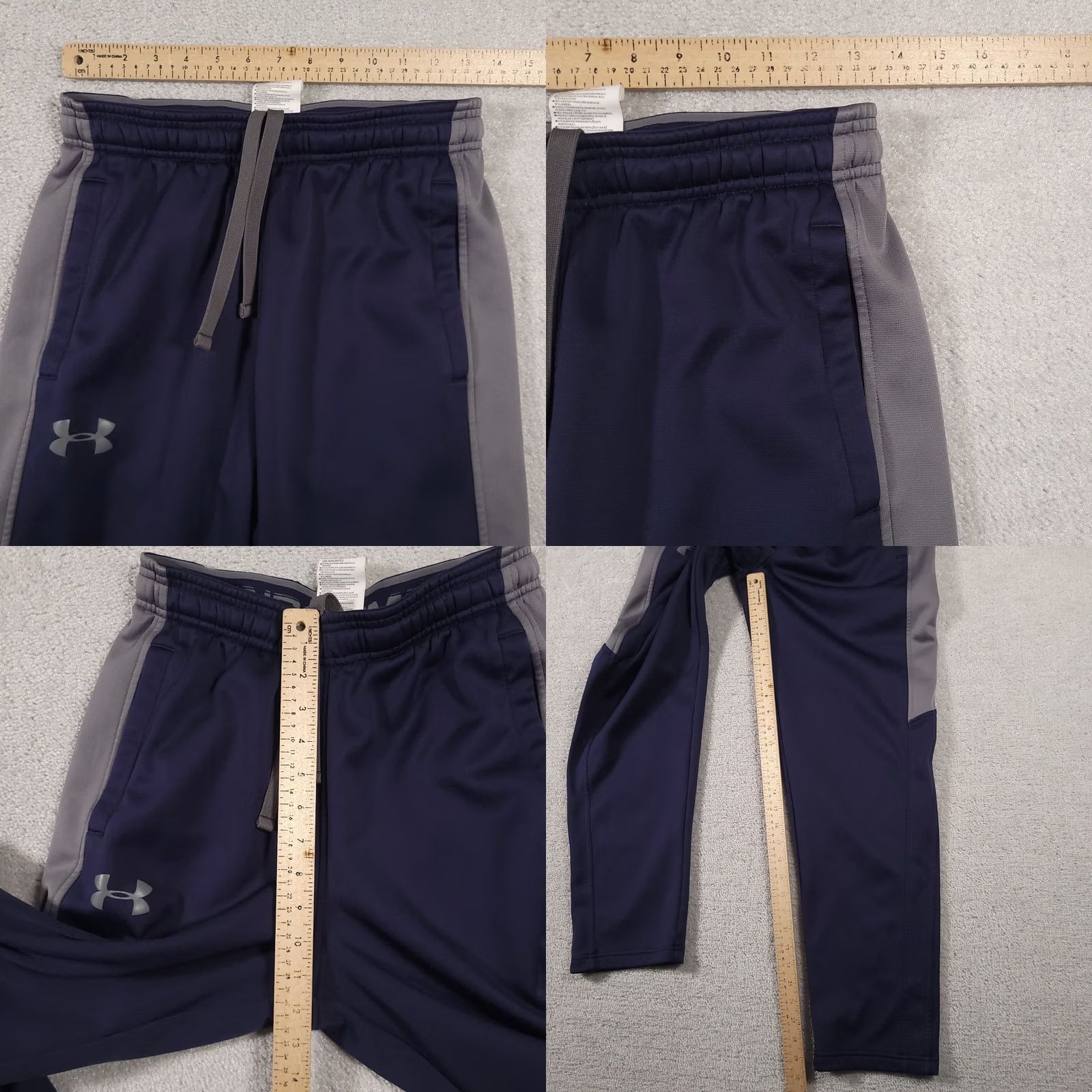 Under Armour VINTAGE Under Armour Sweatpants Mens S Loose Navy Blue Cold Gear Pockets Drawstring Size US 29 - 8 Thumbnail