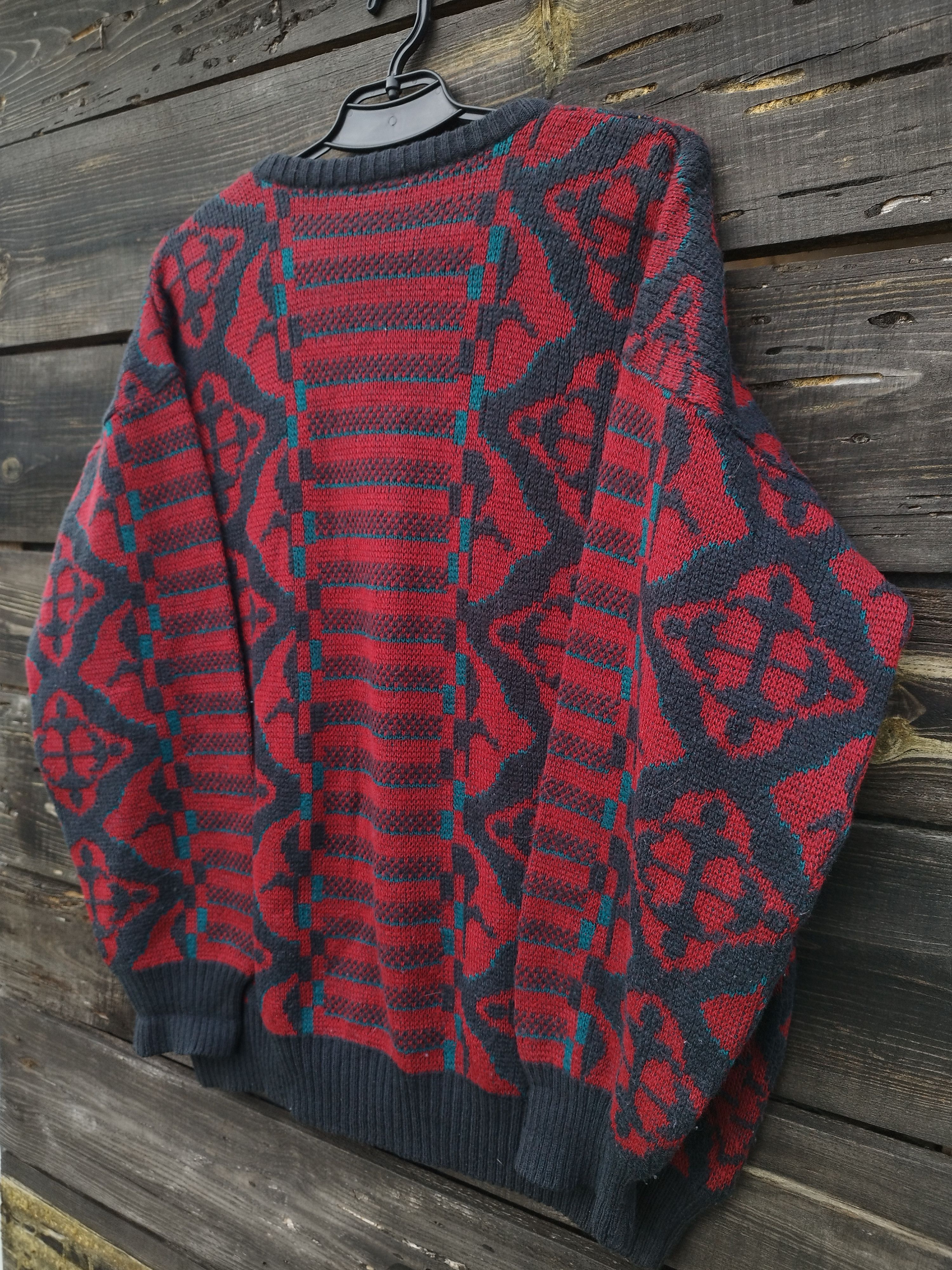Lacoste Vintage Lacoste Wool Knit Sweater Geometric Pattern sz 6 Size US XL / EU 56 / 4 - 8 Thumbnail