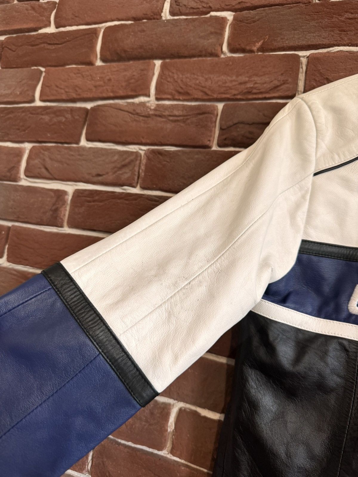 Vintage Vintage Y2k BMW Eco Leather Racing Jacket Hype Rare Womens Size L / US 10 / IT 46 - 6 Thumbnail
