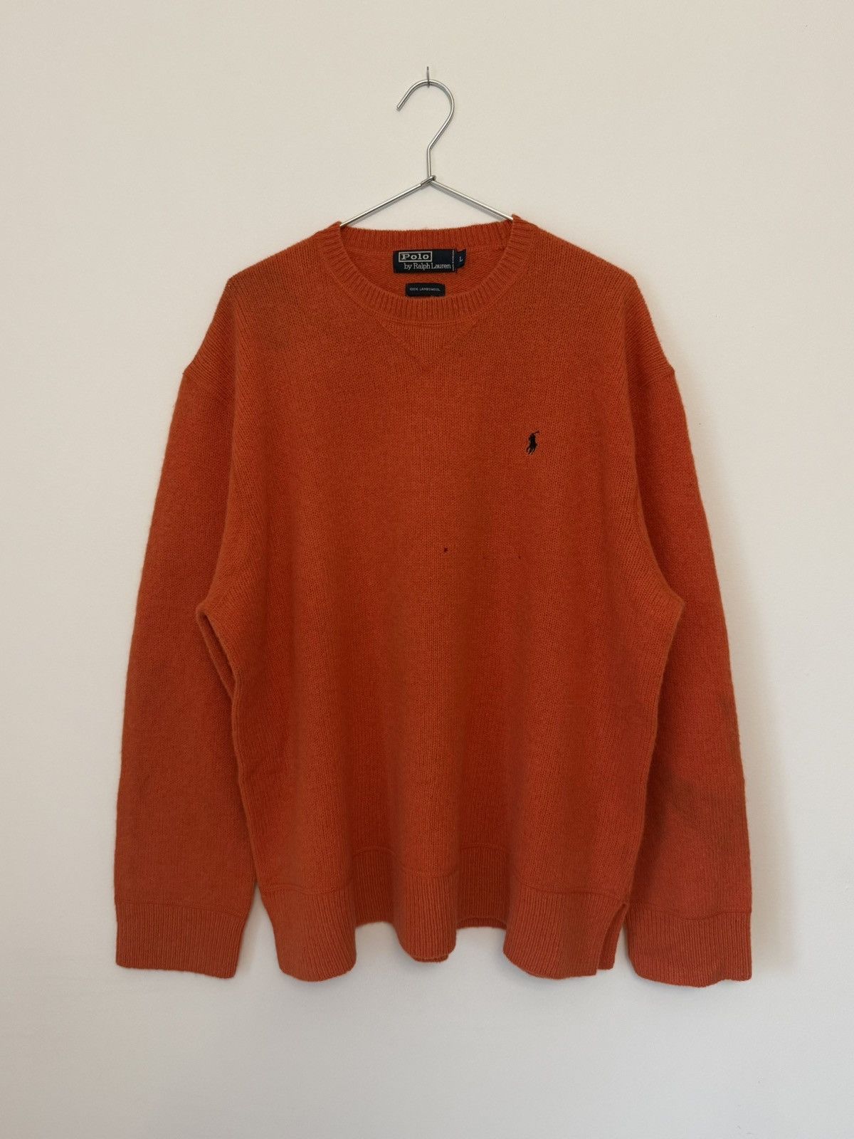 Polo Ralph Lauren Vtg 1990s Polo Ralph Lauren 100% Lambswool Knit Sweater Size US L / EU 52-54 / 3 - 2 Thumbnail