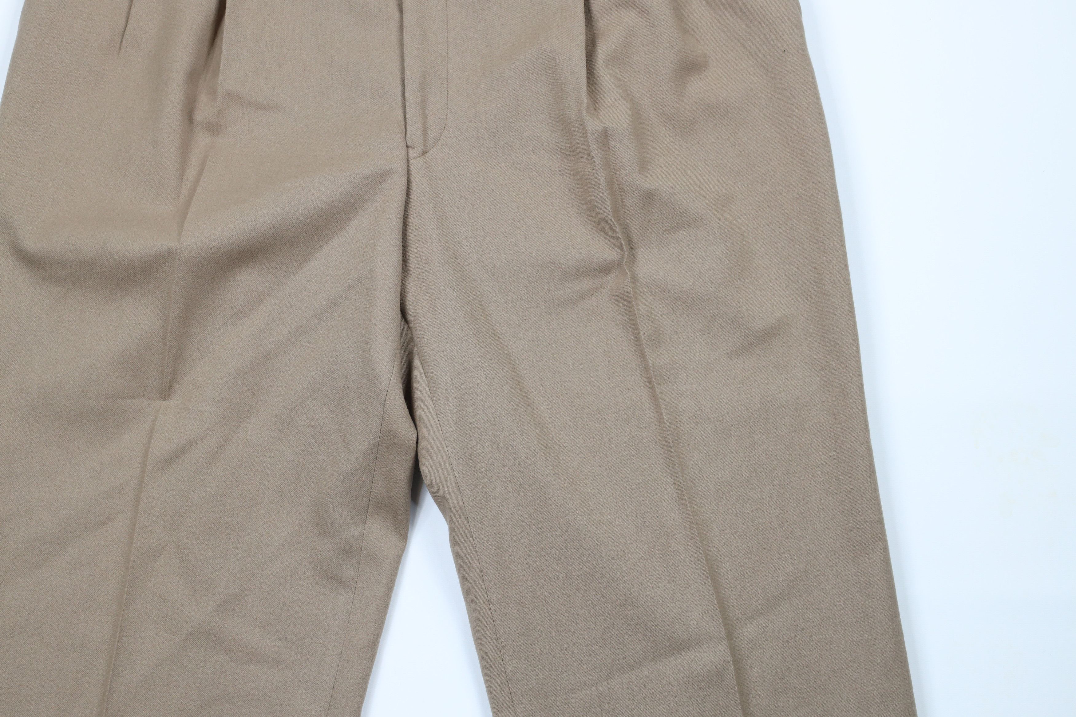 Vintage Vintage 90s Streetwear Wool Pleated Wide Leg Chino Pants USA Size US 36 / EU 52 - 3 Thumbnail