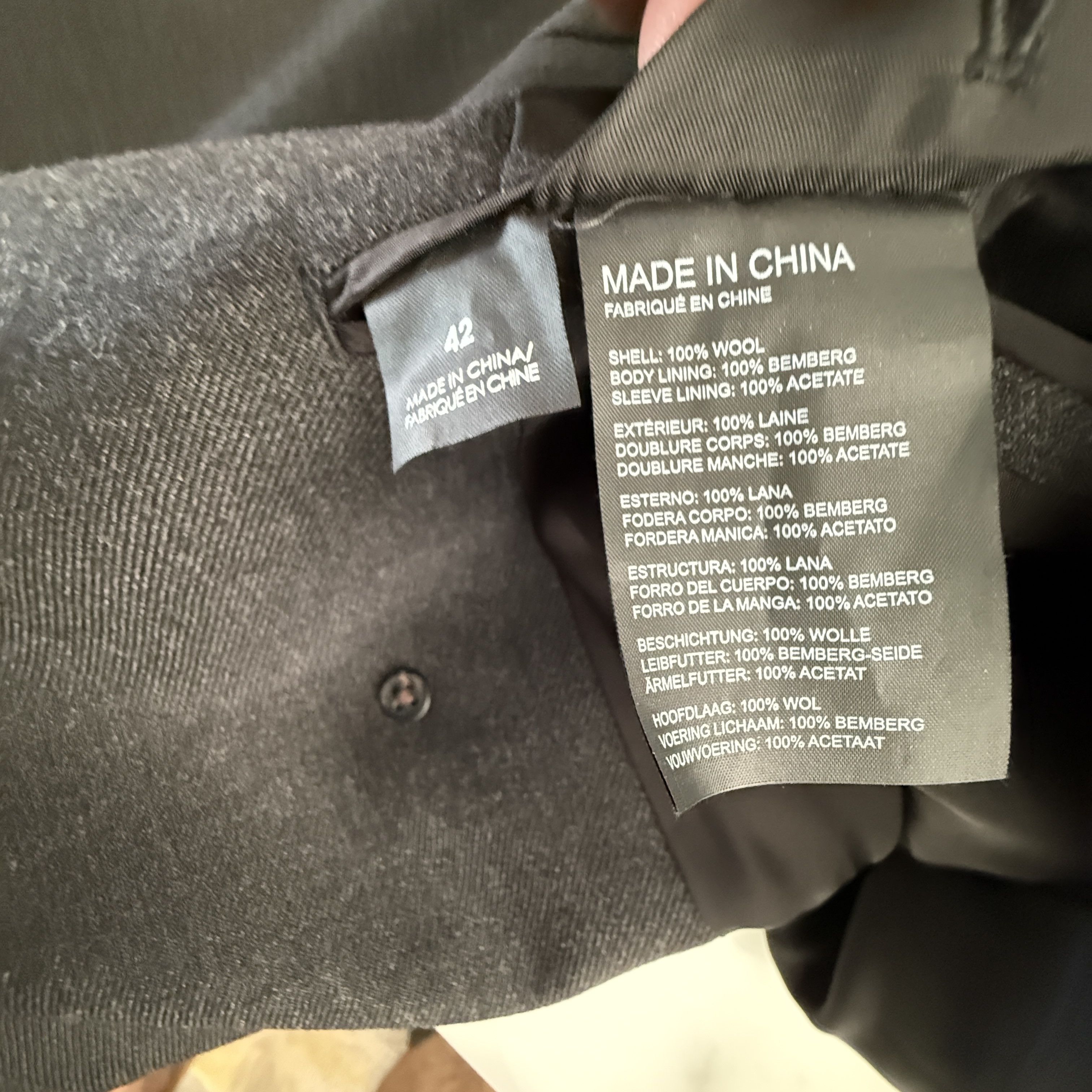 Club Monaco Club Monaco Men's Winter Wool Coat, Black, Size 42 Size US L / EU 52-54 / 3 - 13 Thumbnail