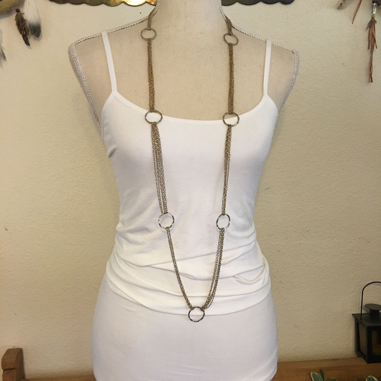 Vintage Vintage multi strand gold tone chain necklace Size ONE SIZE - 5 Thumbnail
