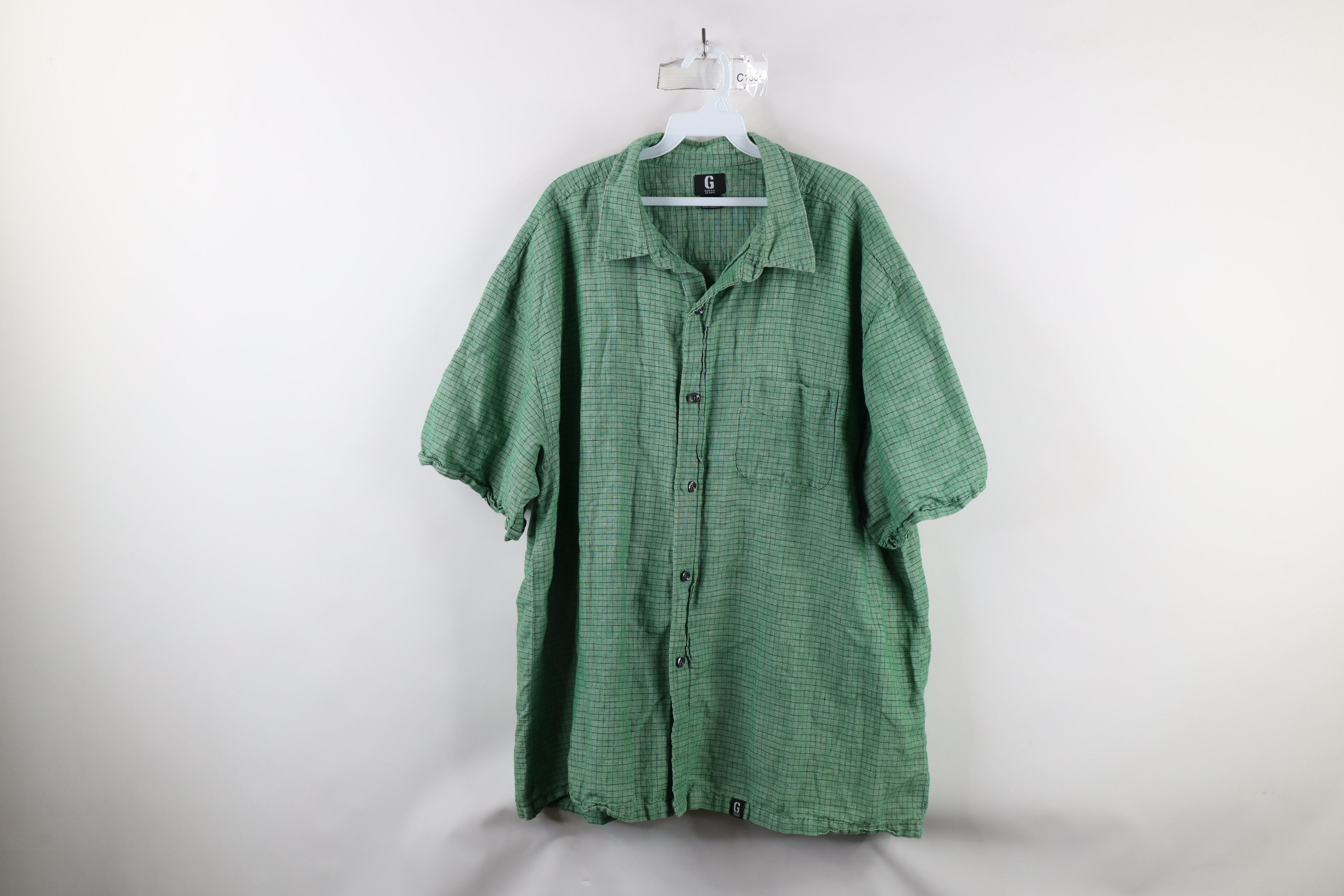 Guess × Vintage Vintage 90s Guess Jeans Short Sleeve Button Shirt Green Size US XXL / EU 58 / 5 - 1 Thumbnail