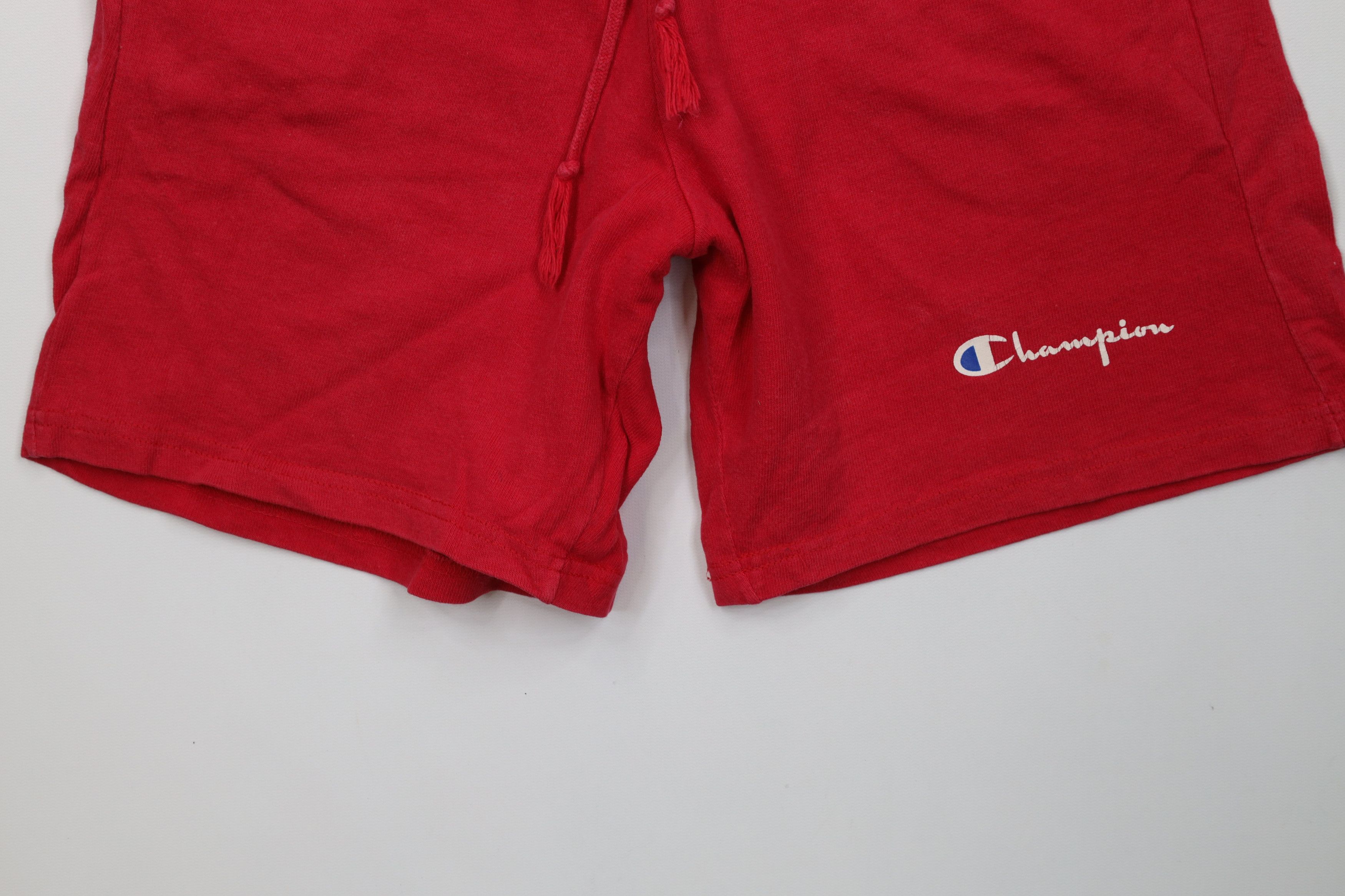 Champion Vintage 90s Champion Spell Above Knee Shorts Red Cotton USA Size US 30 / EU 46 - 4 Thumbnail