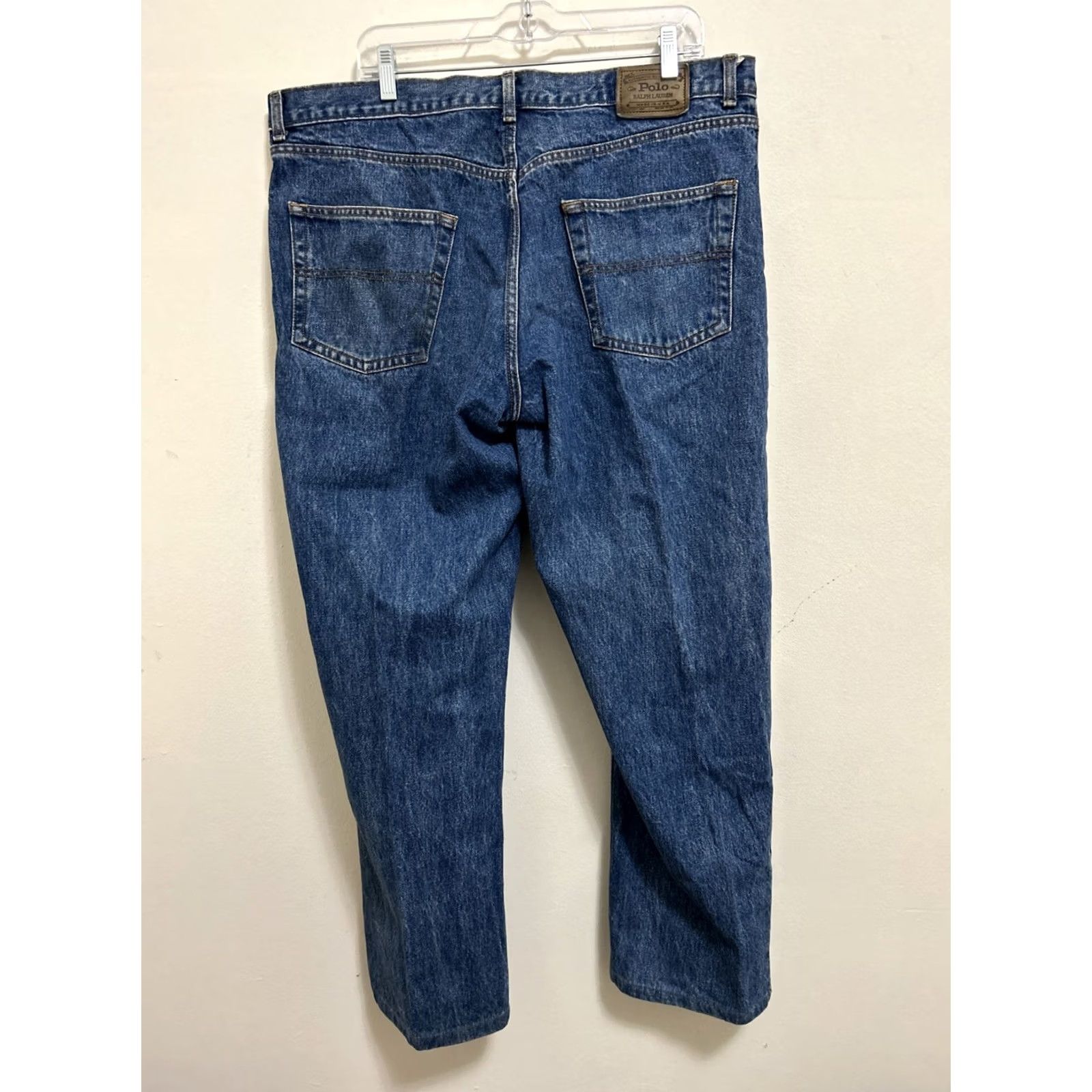 Polo Ralph Lauren Polo Ralph Lauren Jeans Mens 38x30 Blue Straight Leg USA Dungarees 5-Pocket Button Zipper Logo Cotton Denim Reg. Fit Mens Size US M / EU 48-50 / 2 - 4 Thumbnail