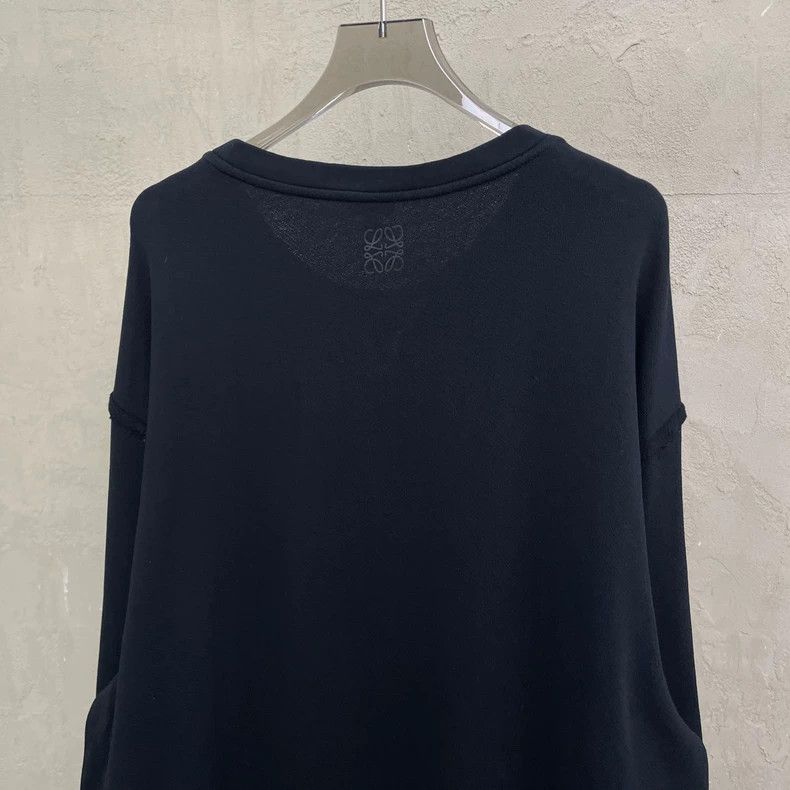 Loewe LOEWE Black dog print Logo round neck oversized hoodie Size L / US 10 / IT 46 - 4 Thumbnail