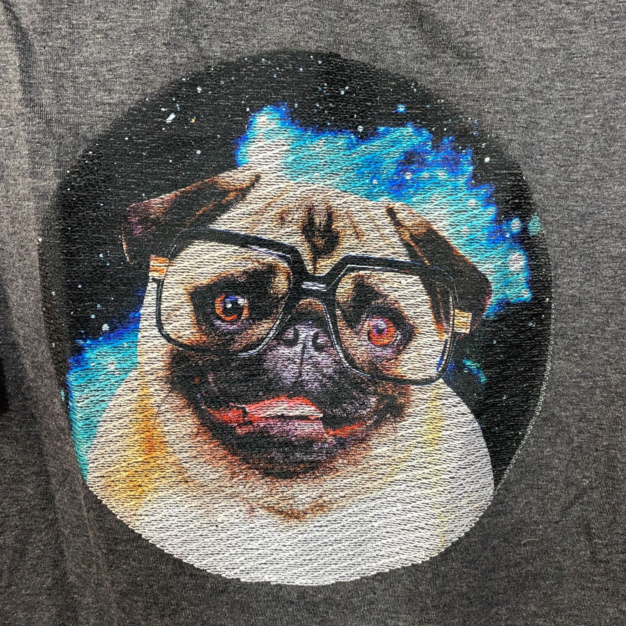 Other Made Right Pug with Glasses 3/4 Long Sleeve V-Neck T-Shirt M Size M / US 6-8 / IT 42-44 - 2 Thumbnail