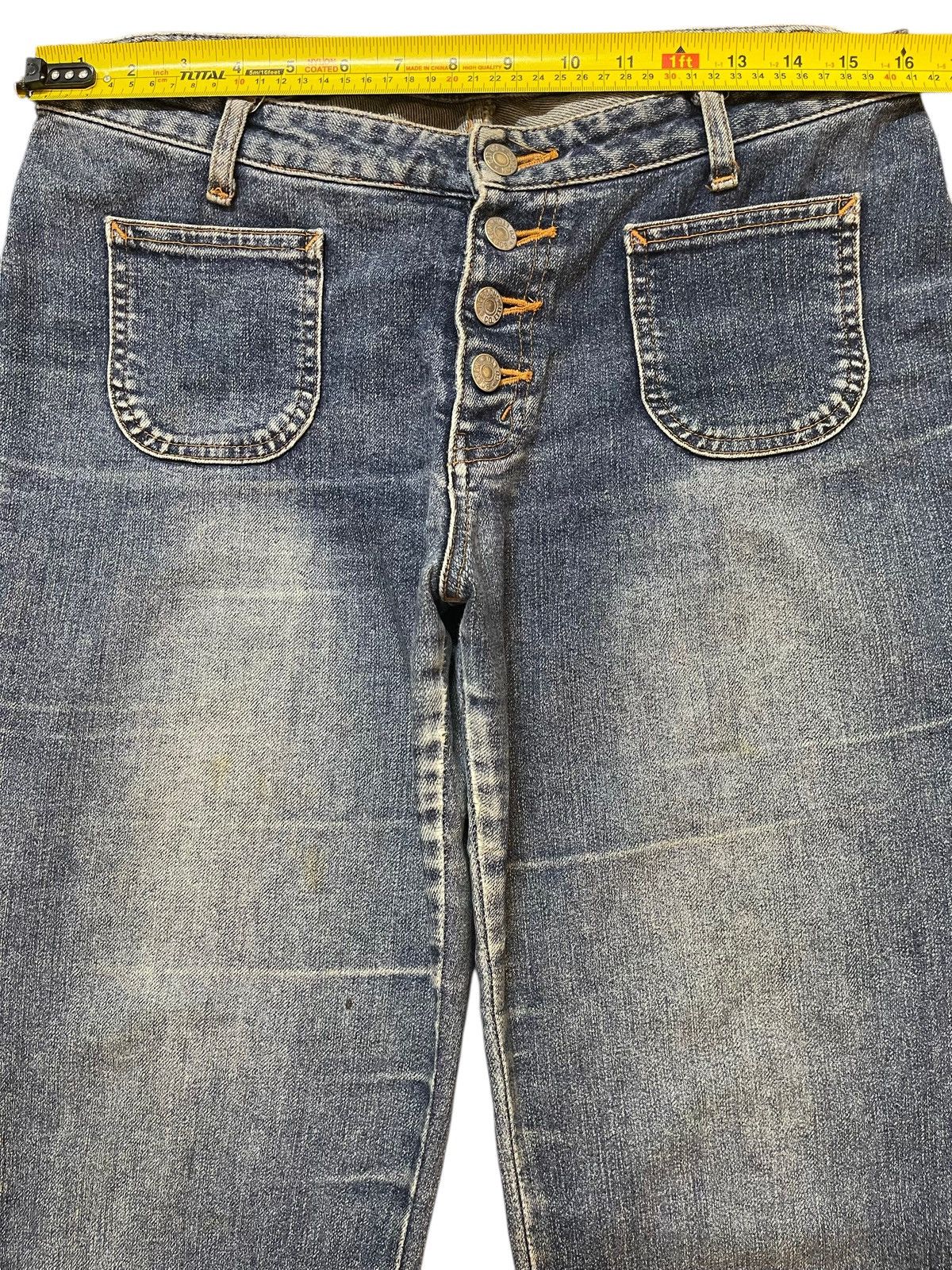 If Six Was Nine Vintage Y2K Japanese Wash Faded Wide Leg Bell Bottom Flare Size US 32 / EU 48 - 12 Thumbnail