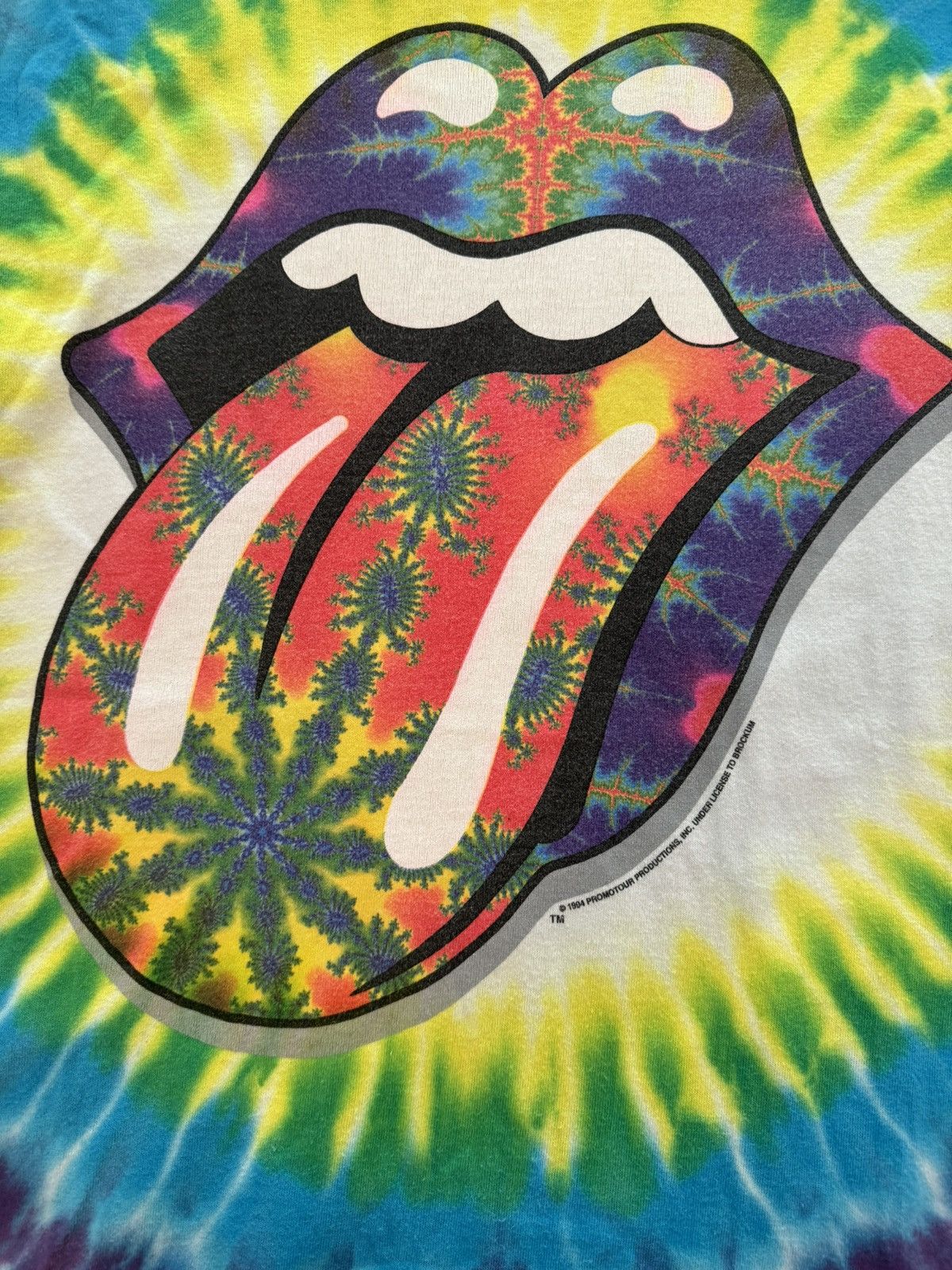 Vintage Vintage 1994 Rolling Stones Tie Dye Shirt Large Size US L / EU 52-54 / 3 - 4 Thumbnail