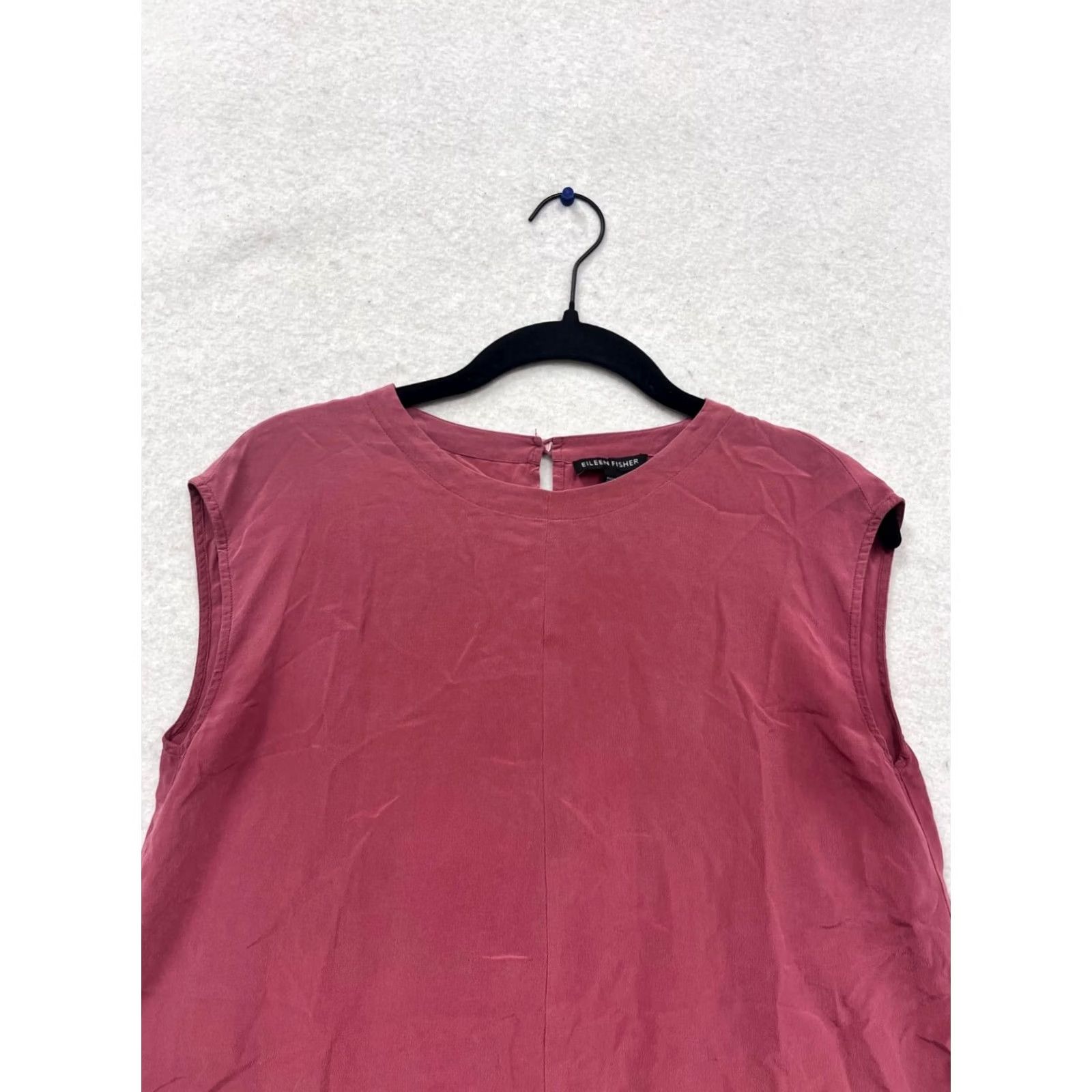Eileen Fisher VINTAGE Eileen Fisher Silk Blouse Sleeveless XS Pink Womens Top 100% Silk Sleeveless XS Pink Silk Blouse Womens Shirt Size XS / US 0-2 / IT 36-38 - 6 Thumbnail