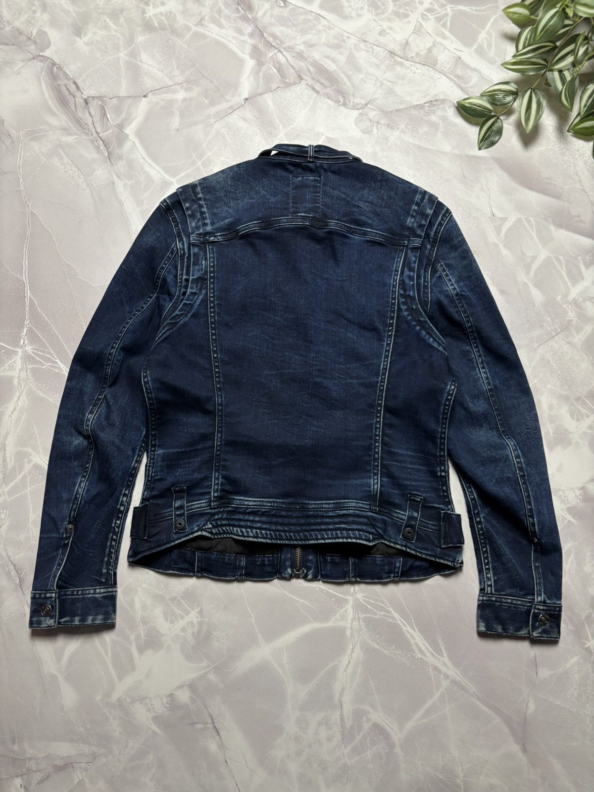 G-Star G-Star RAW Tailor Chopper Denim Jacket Biker Faded Womens L Size L / US 10 / IT 46 - 9 Thumbnail