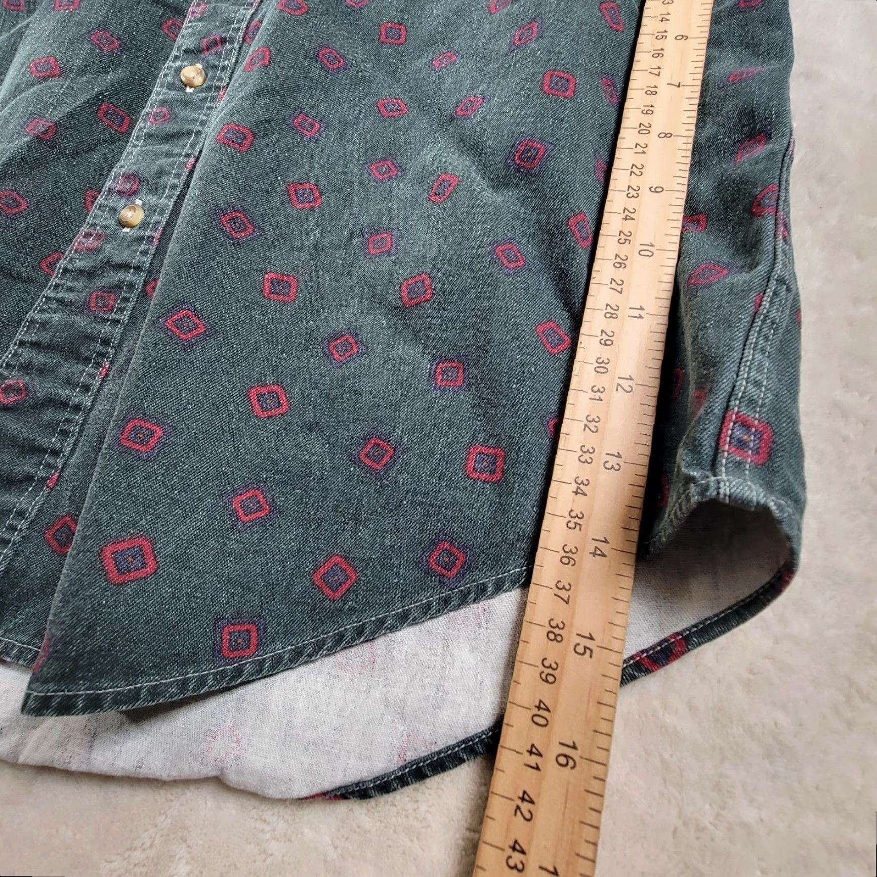 Vintage VINTAGE Robinson's Green Men's Shirt Button-Up Long Sleeve Medium Regular Cotton Geometric Vintage Classic Mens Shirt Size US M / EU 48-50 / 2 - 6 Thumbnail